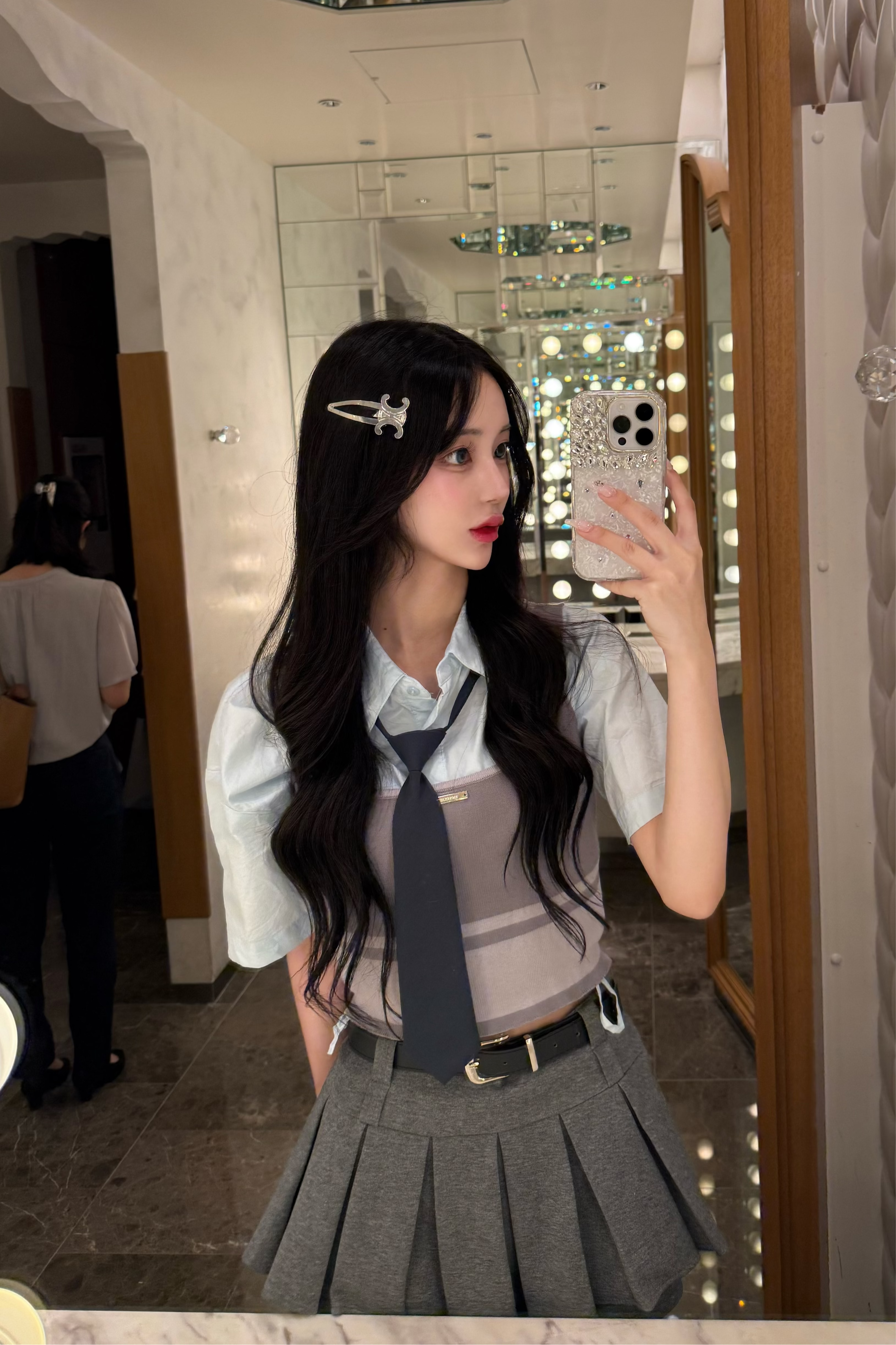 ボックスプリーツデザインスカート KR10190