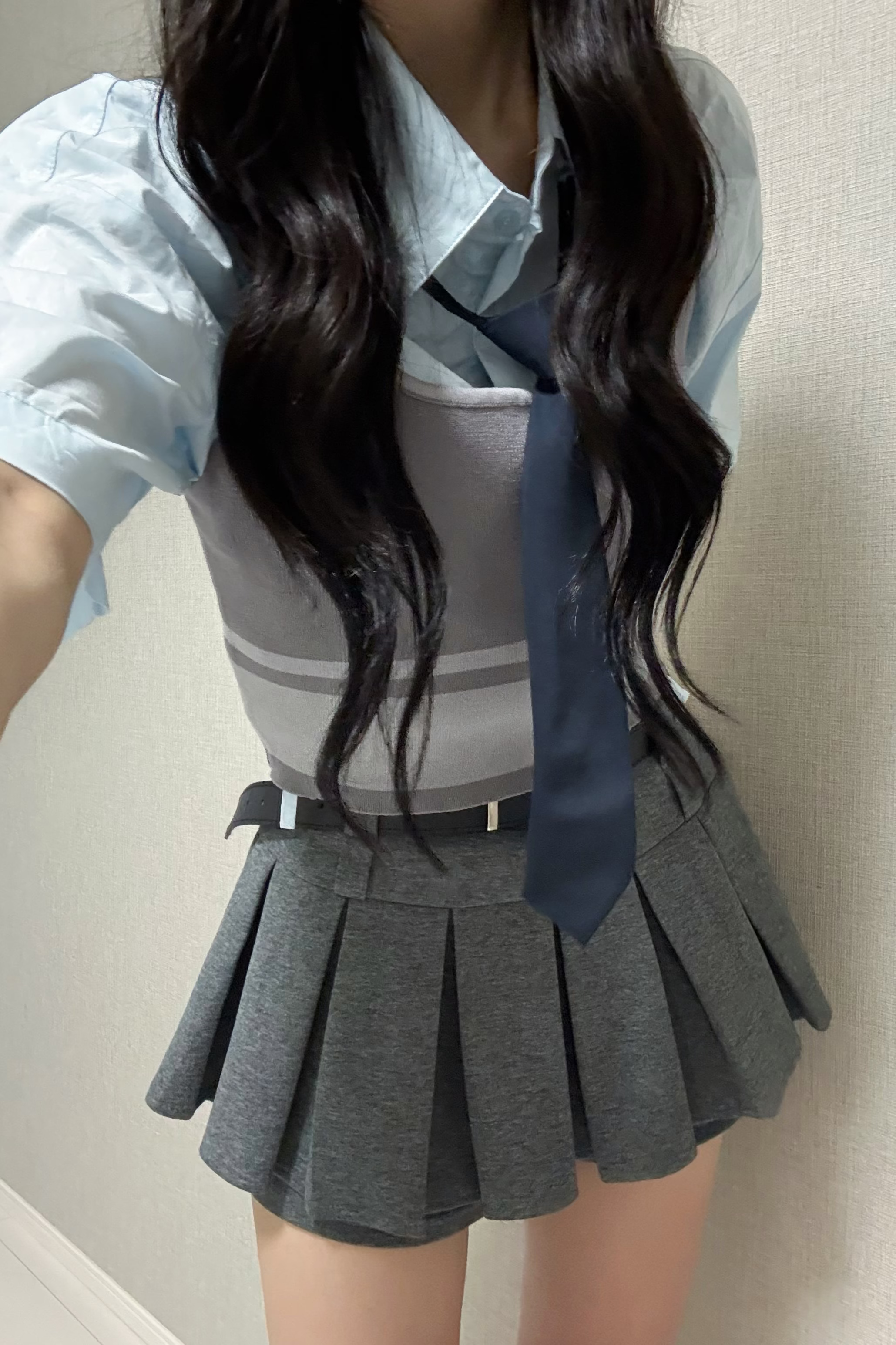 ボックスプリーツデザインスカート KR10190