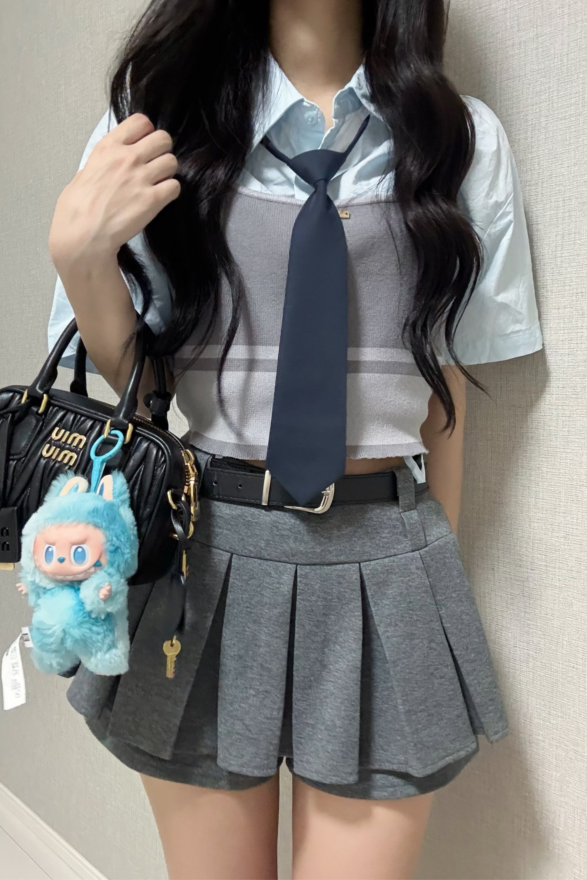 ボックスプリーツデザインスカート KR10190