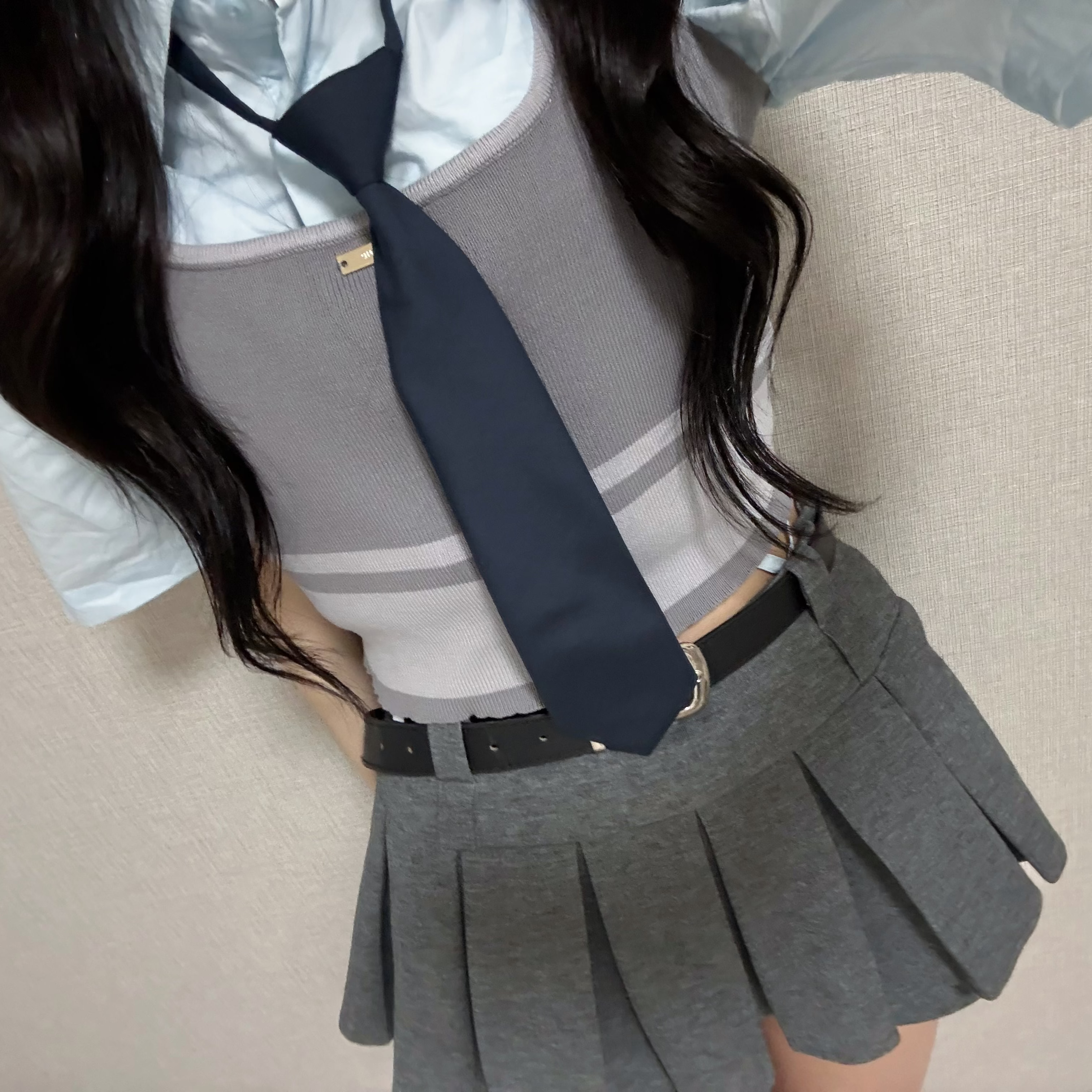 ボックスプリーツデザインスカート KR10190