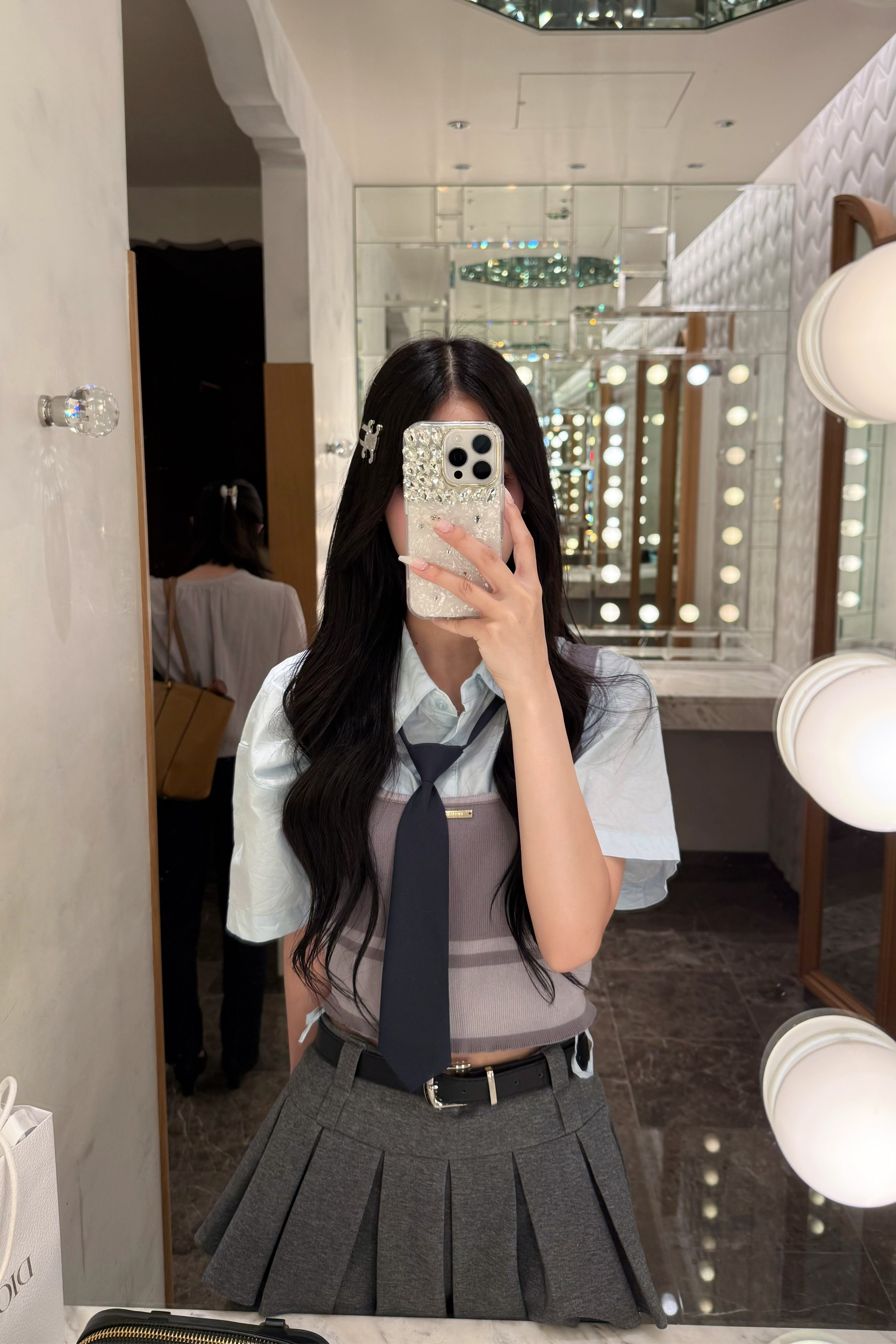 ボックスプリーツデザインスカート KR10190