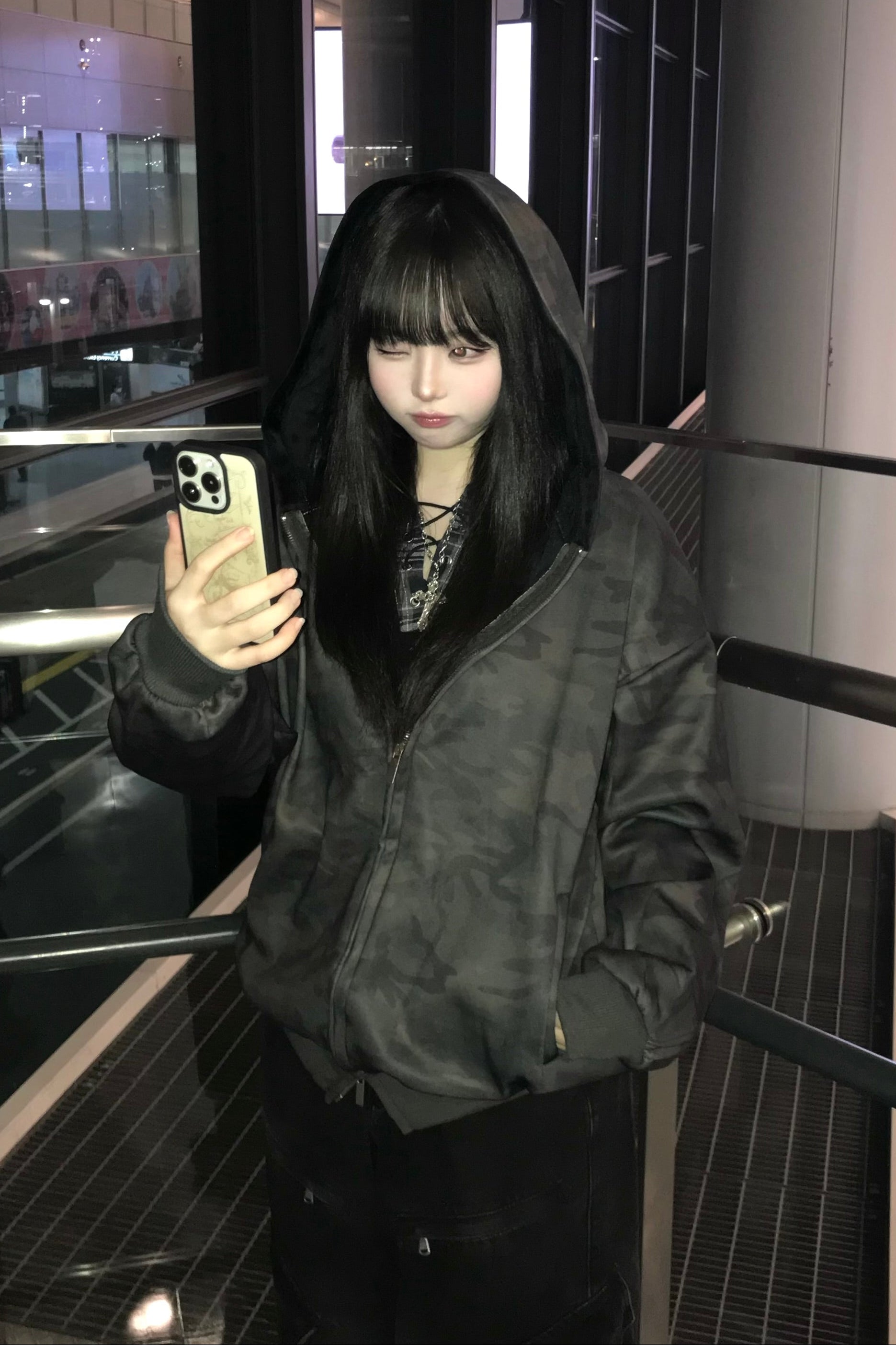 カモフラージュオーバーパーカー KR13436