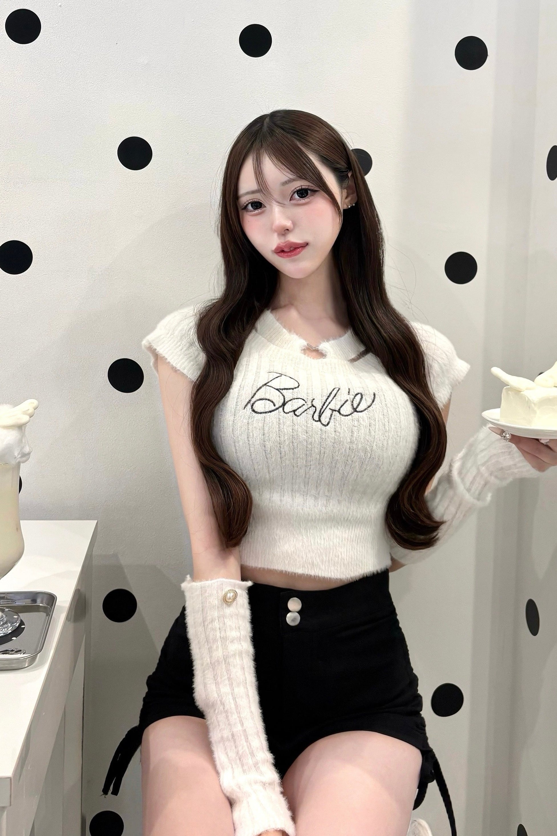 シャギーデザインニット KR13489