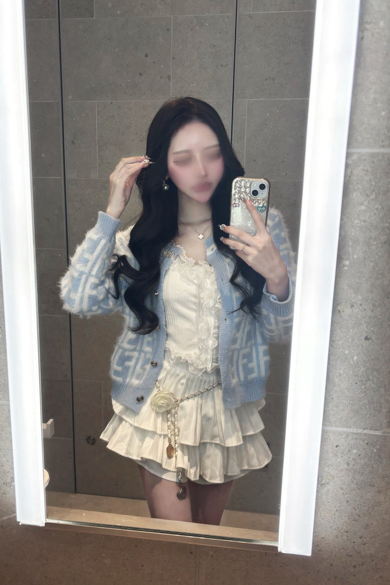 フェザーモチーフカーディガン KR12472