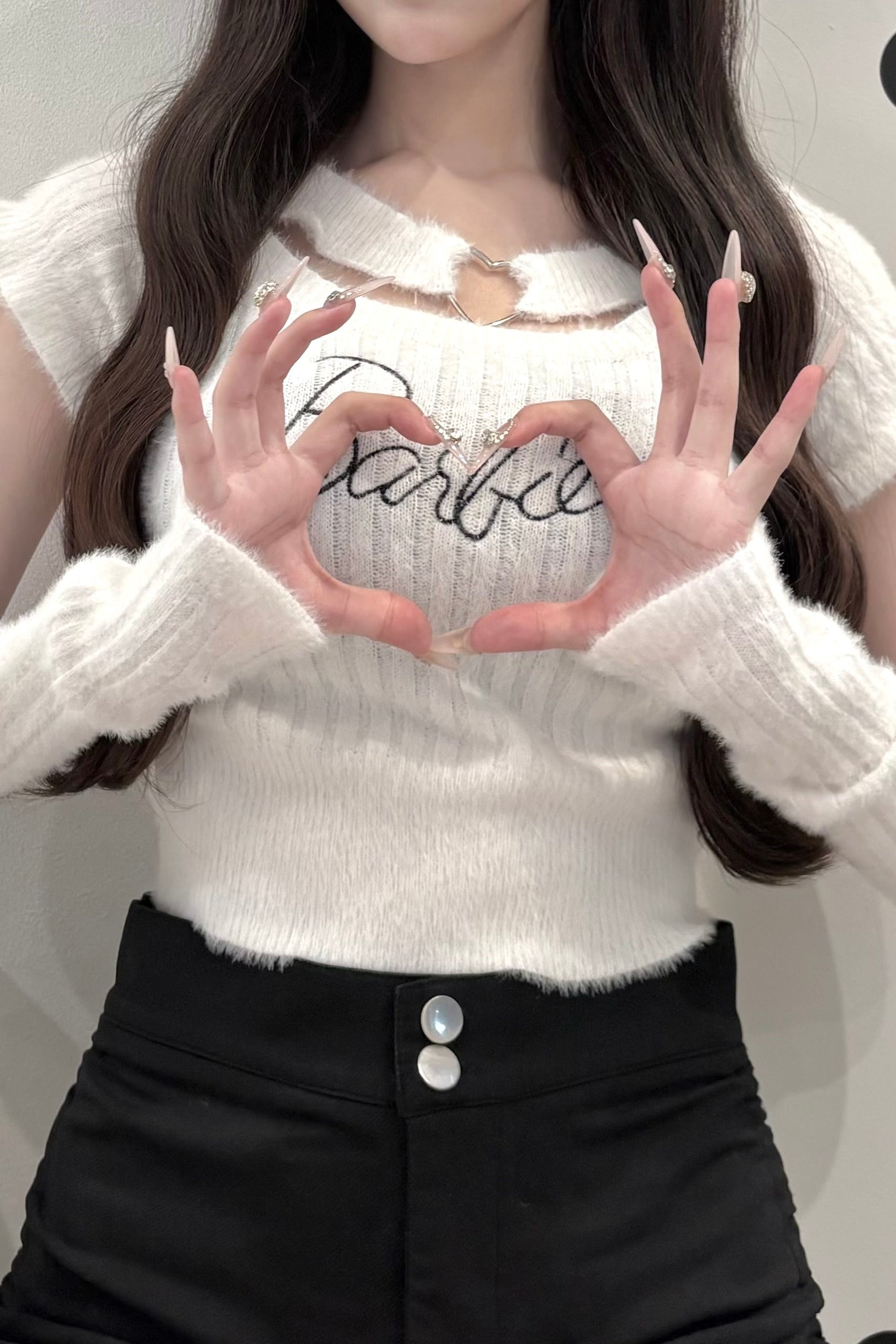 シャギーデザインニット KR13489