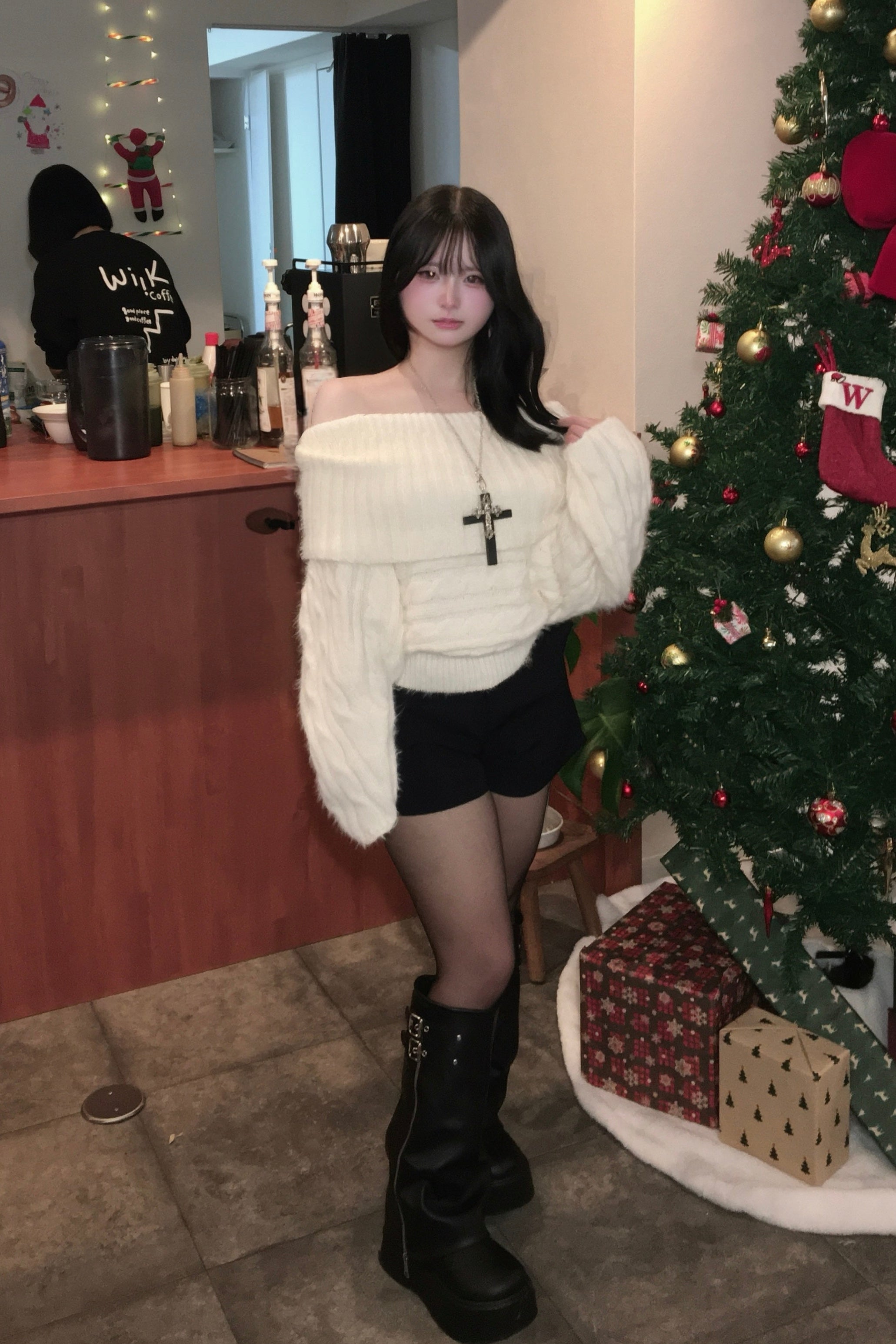 ルーズケーブルニット KR13630