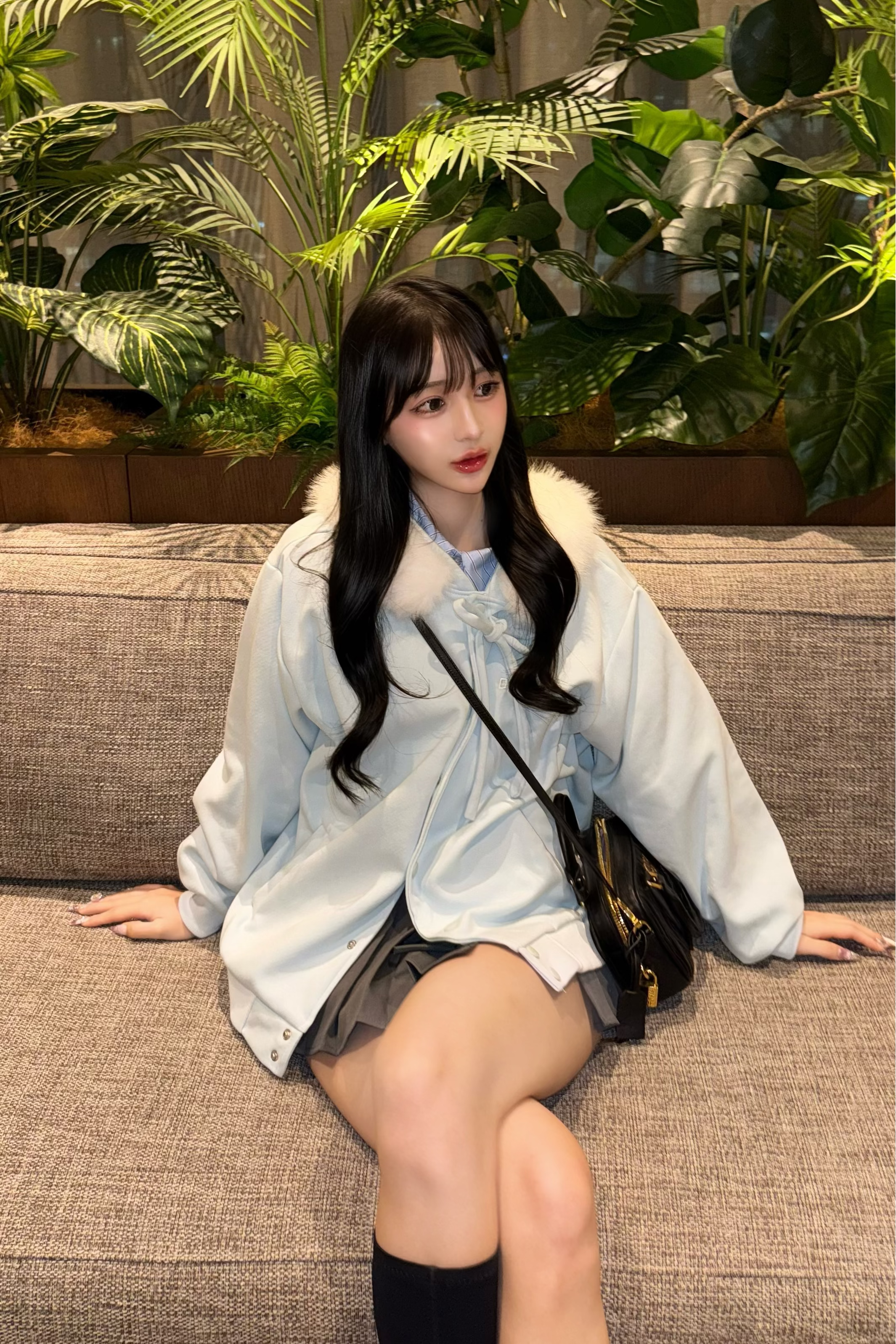 ファーリボンブルゾン KR30399