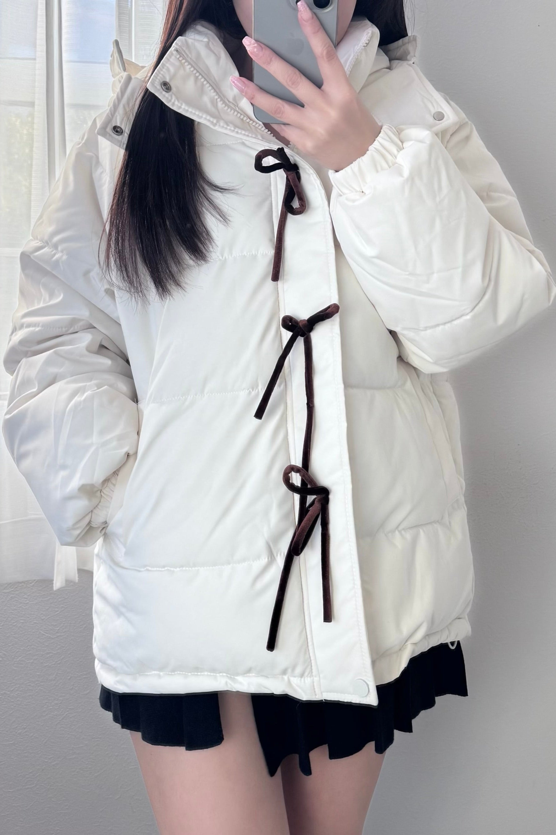 リボンダウンジャケット KR30436