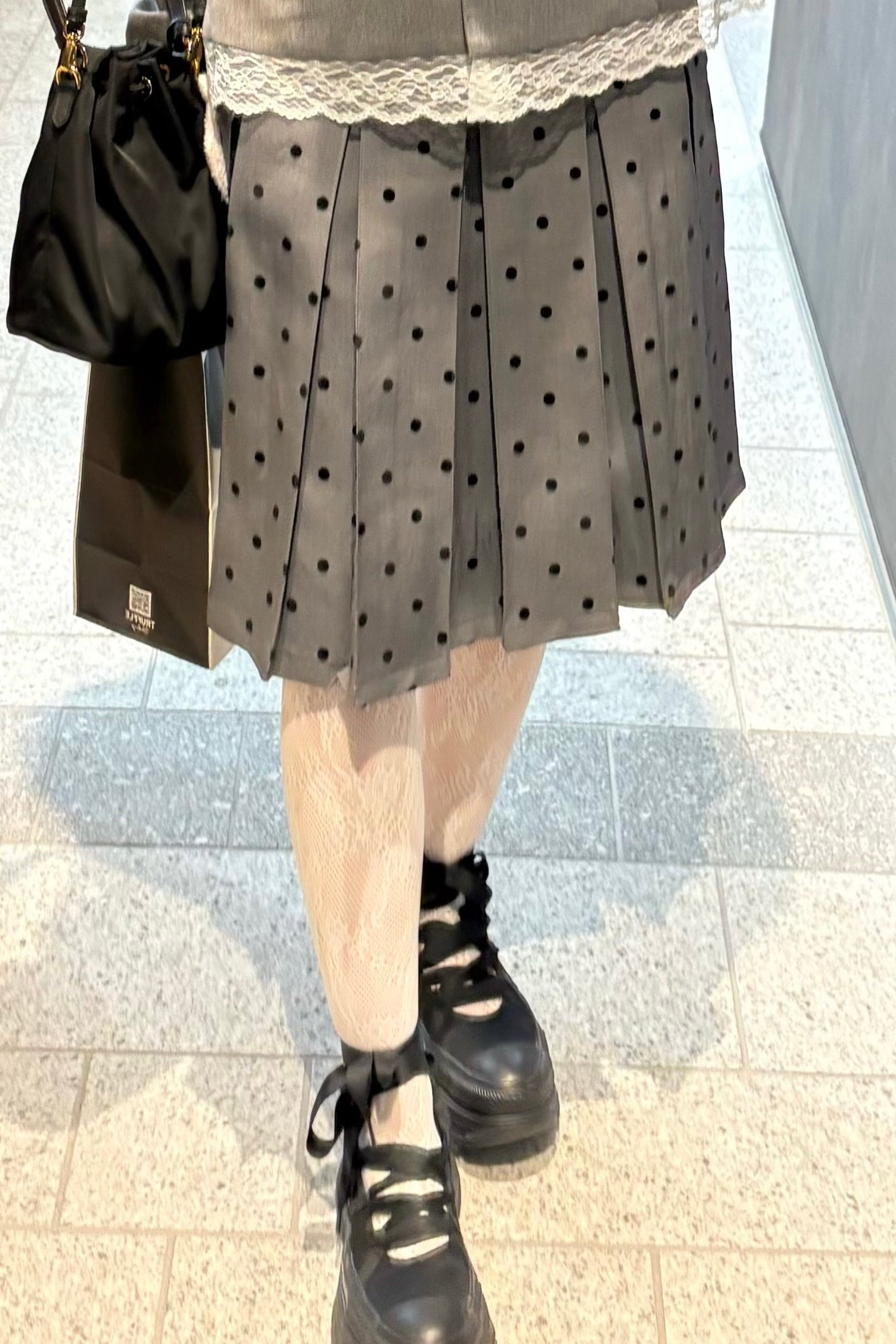 ドットプリーツスカート KR13687