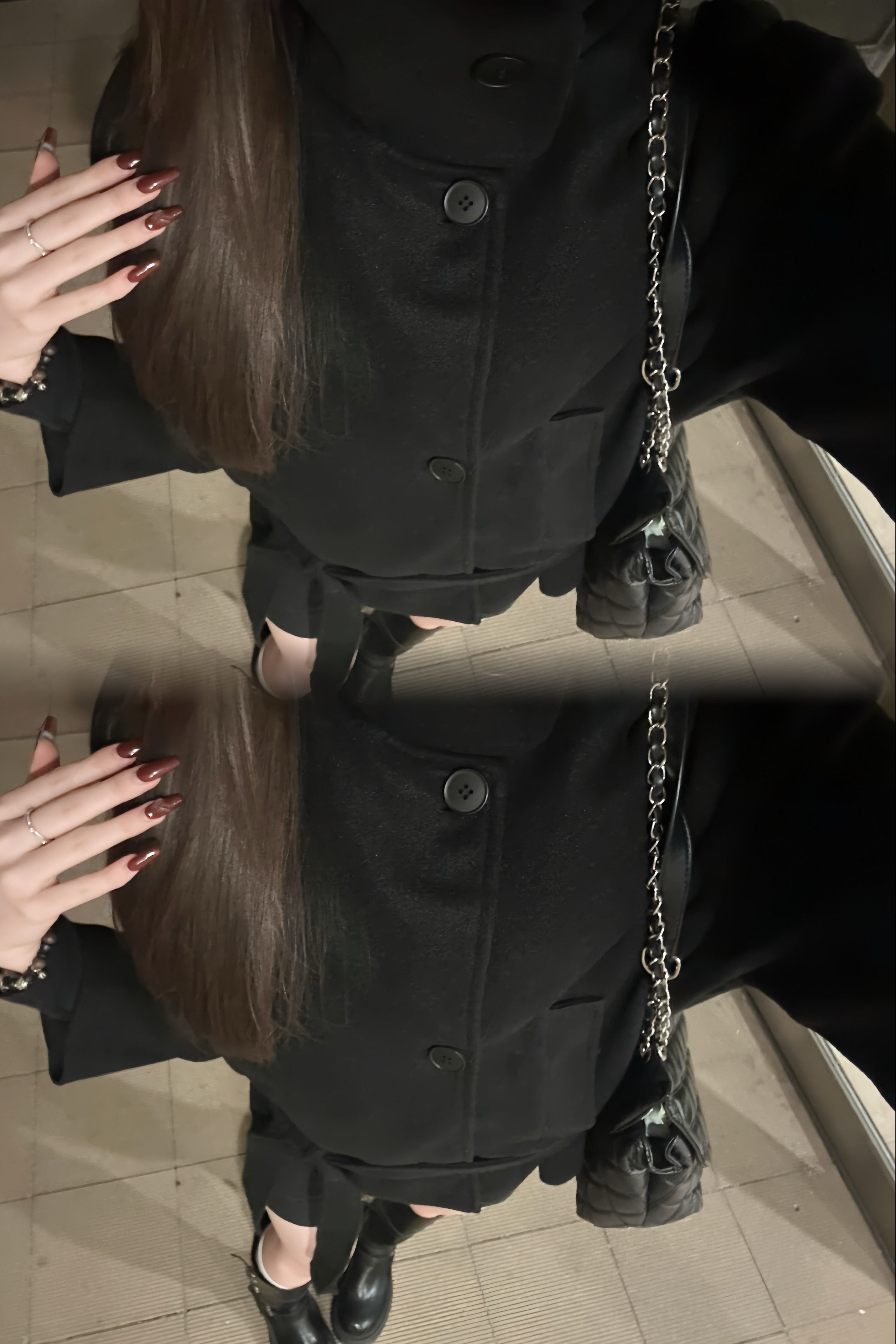 カラーボタンミドルコート KR30087