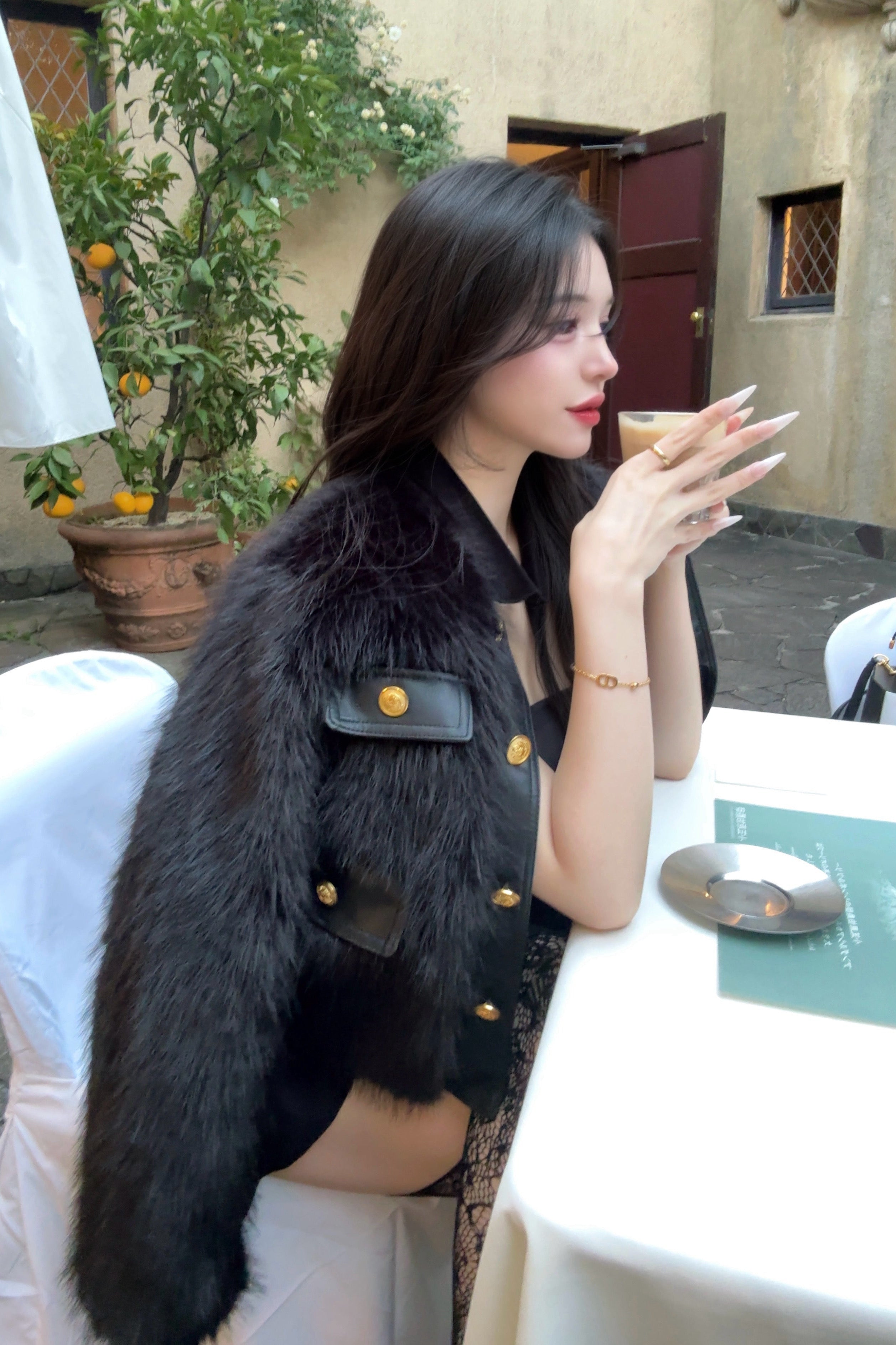 ファーエレガンスレザージャケット KR30247