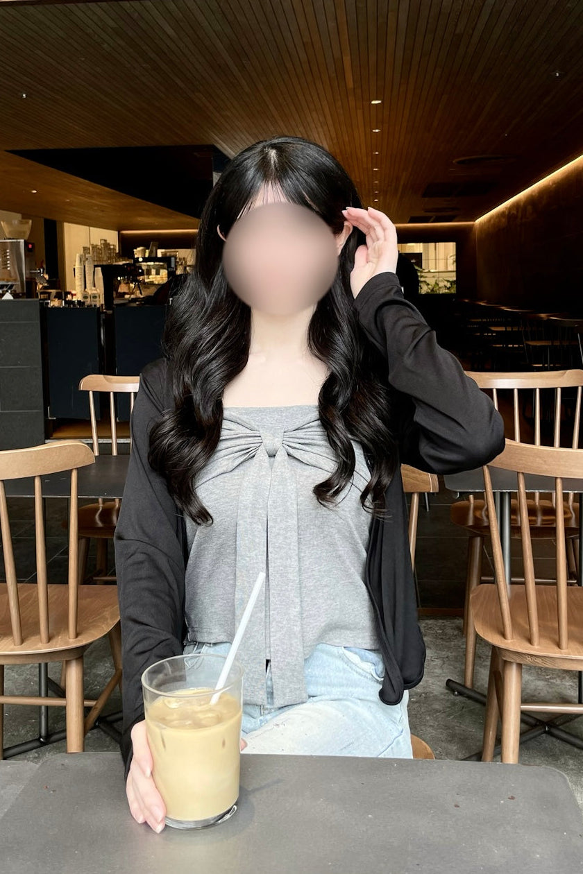 フロントビッグキャミソールカーディガンセット KR14444