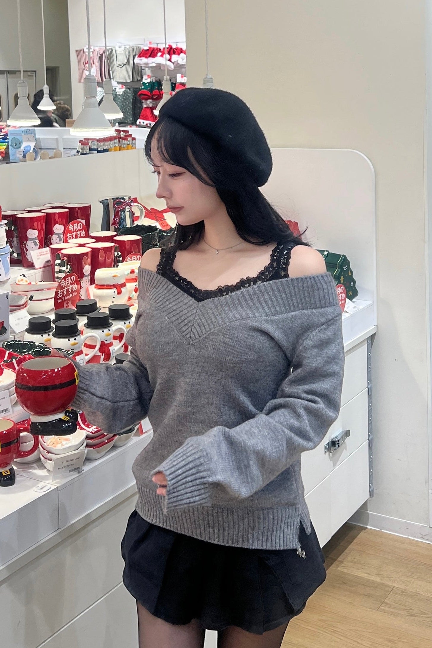 キャミセットVネックニット KR13775