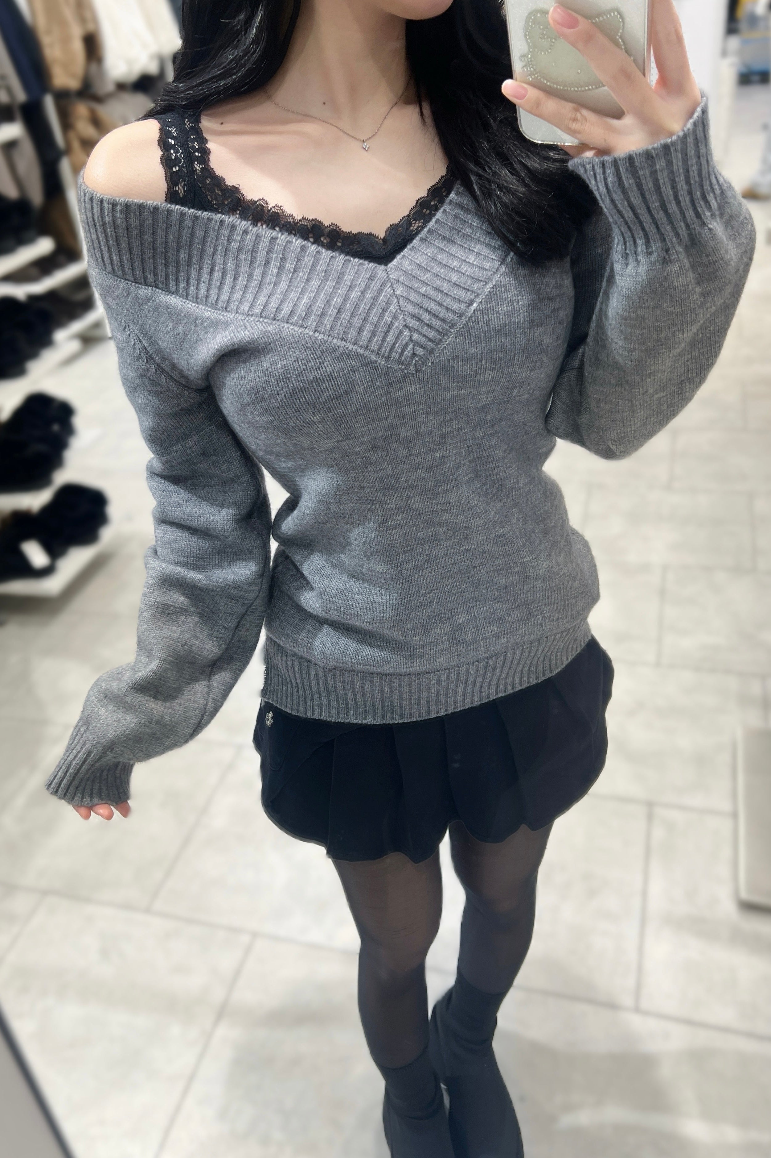 キャミセットVネックニット KR13775