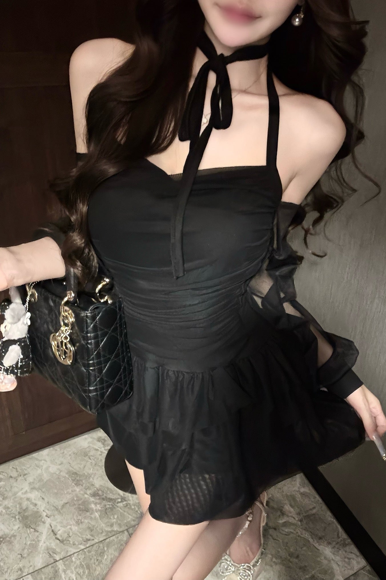 リボンシアーフリルワンピース KR14396