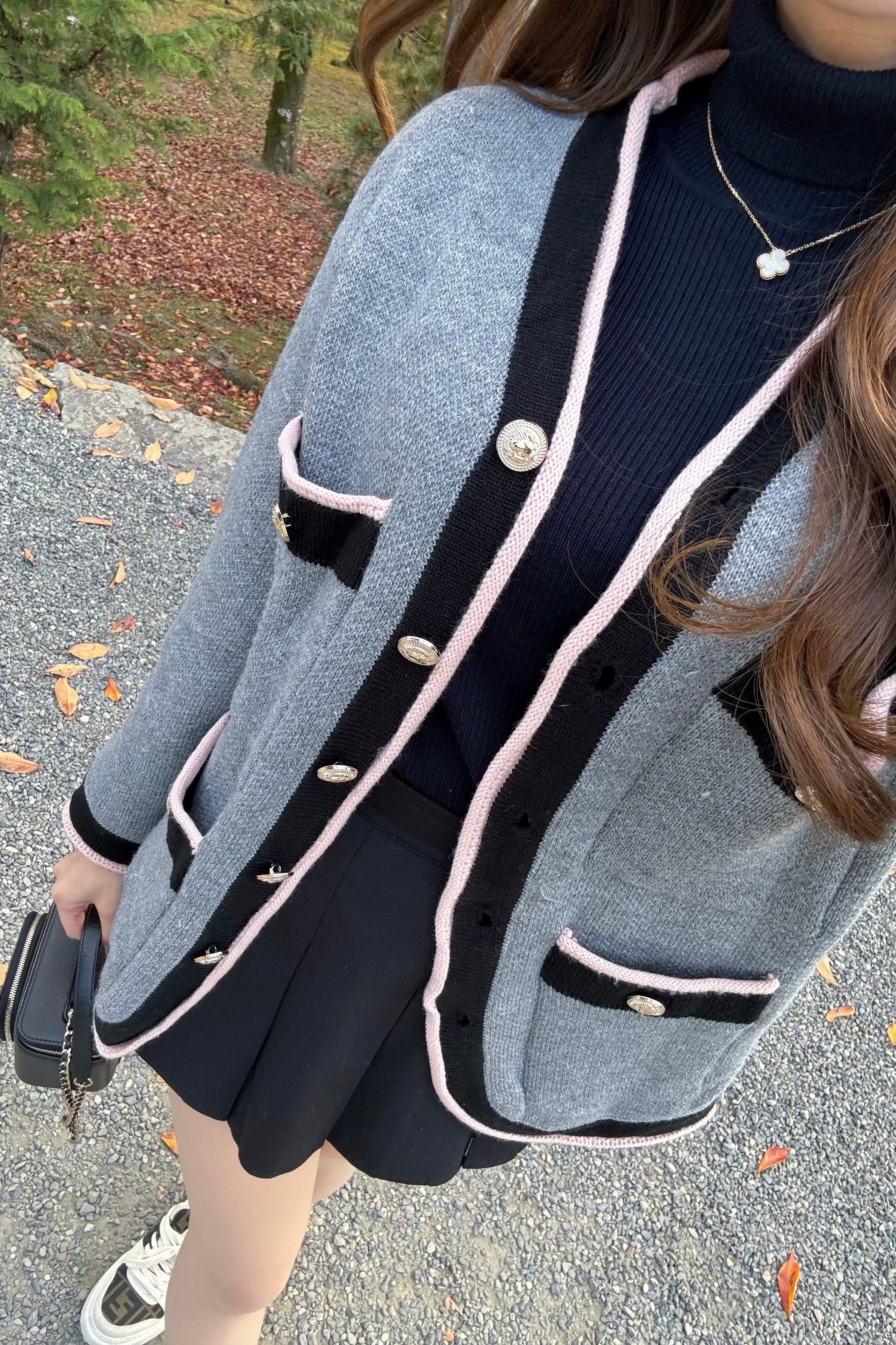 バイカラーオーバーカーディガン KR12296