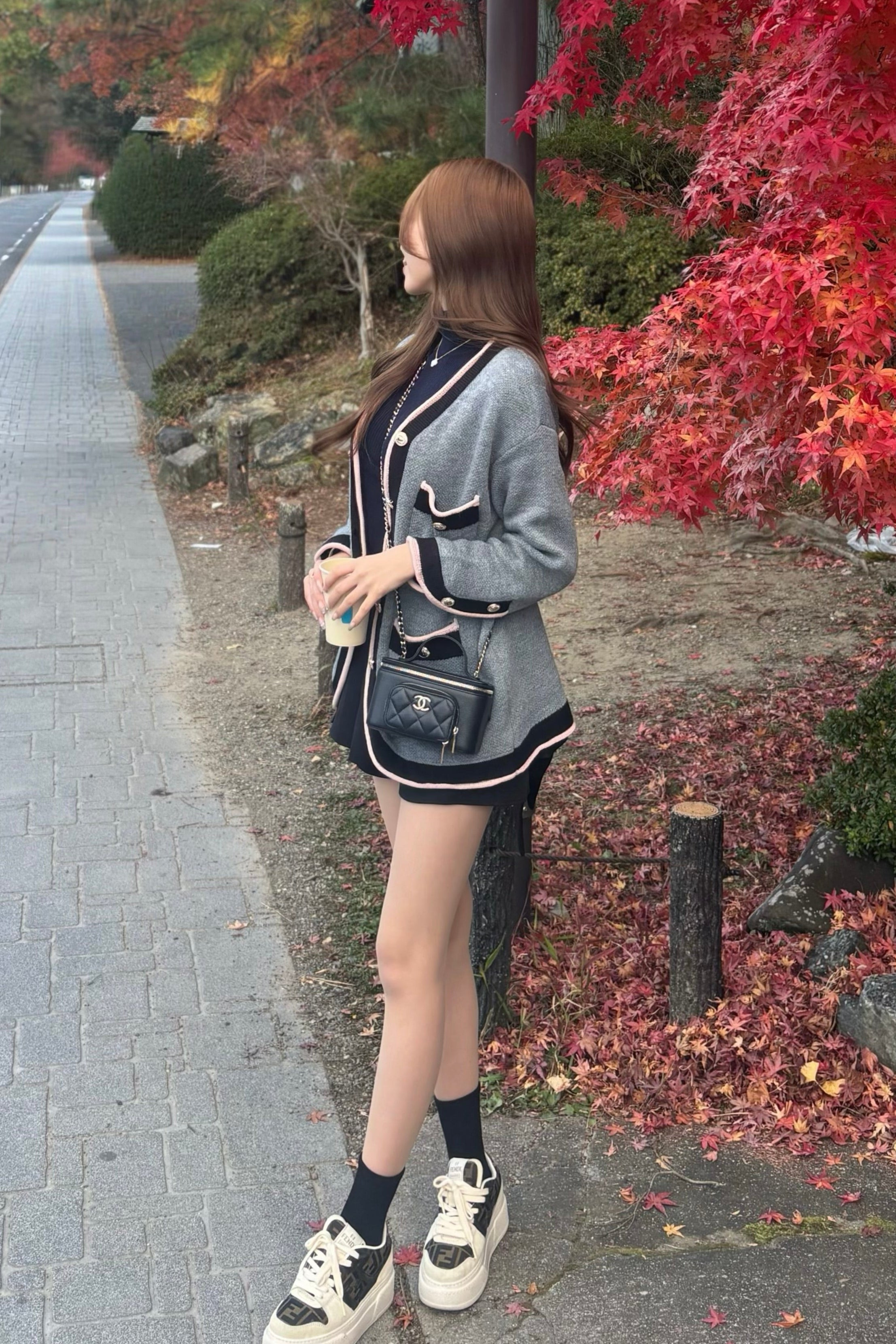 バイカラーオーバーカーディガン KR12296