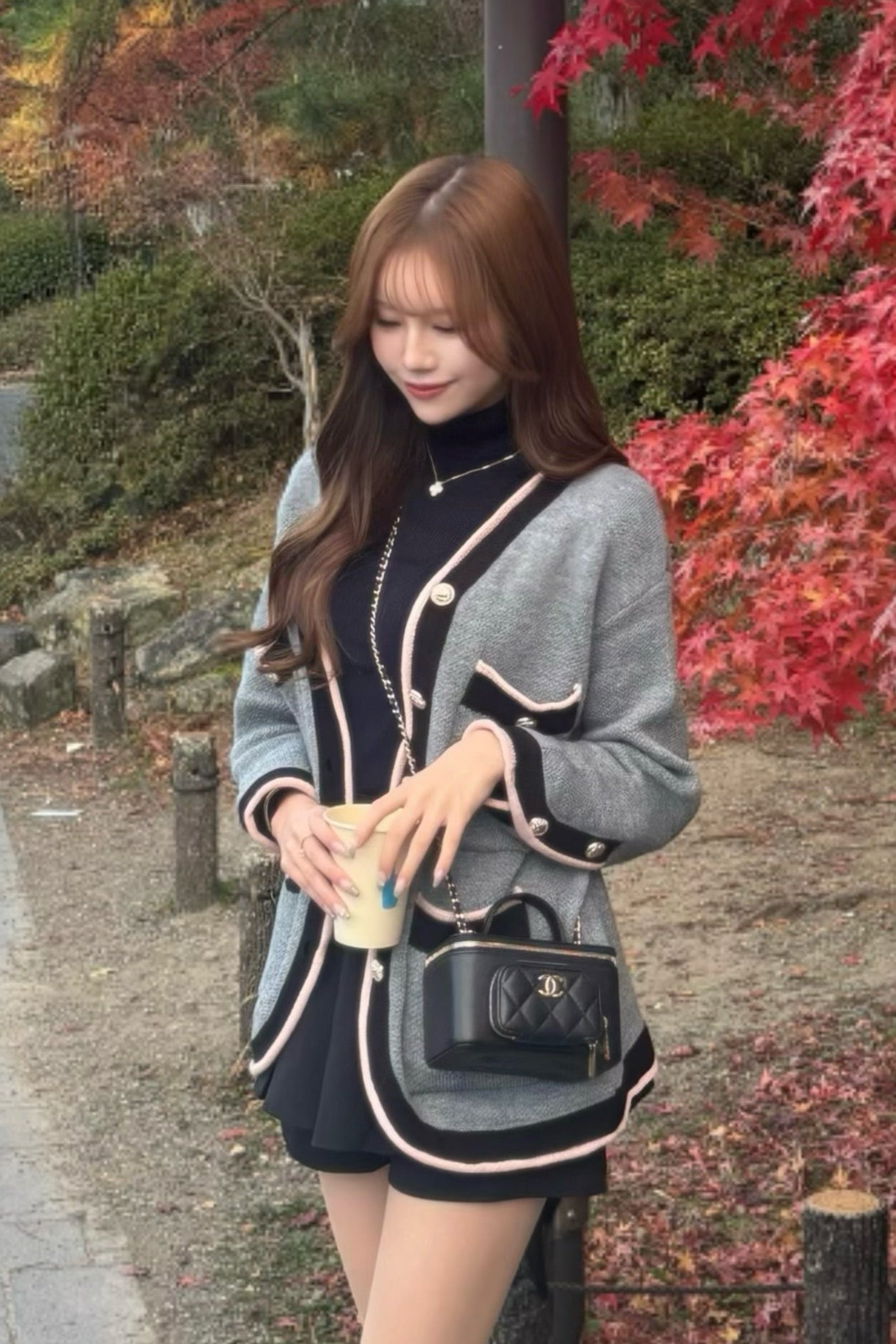 バイカラーオーバーカーディガン KR12296