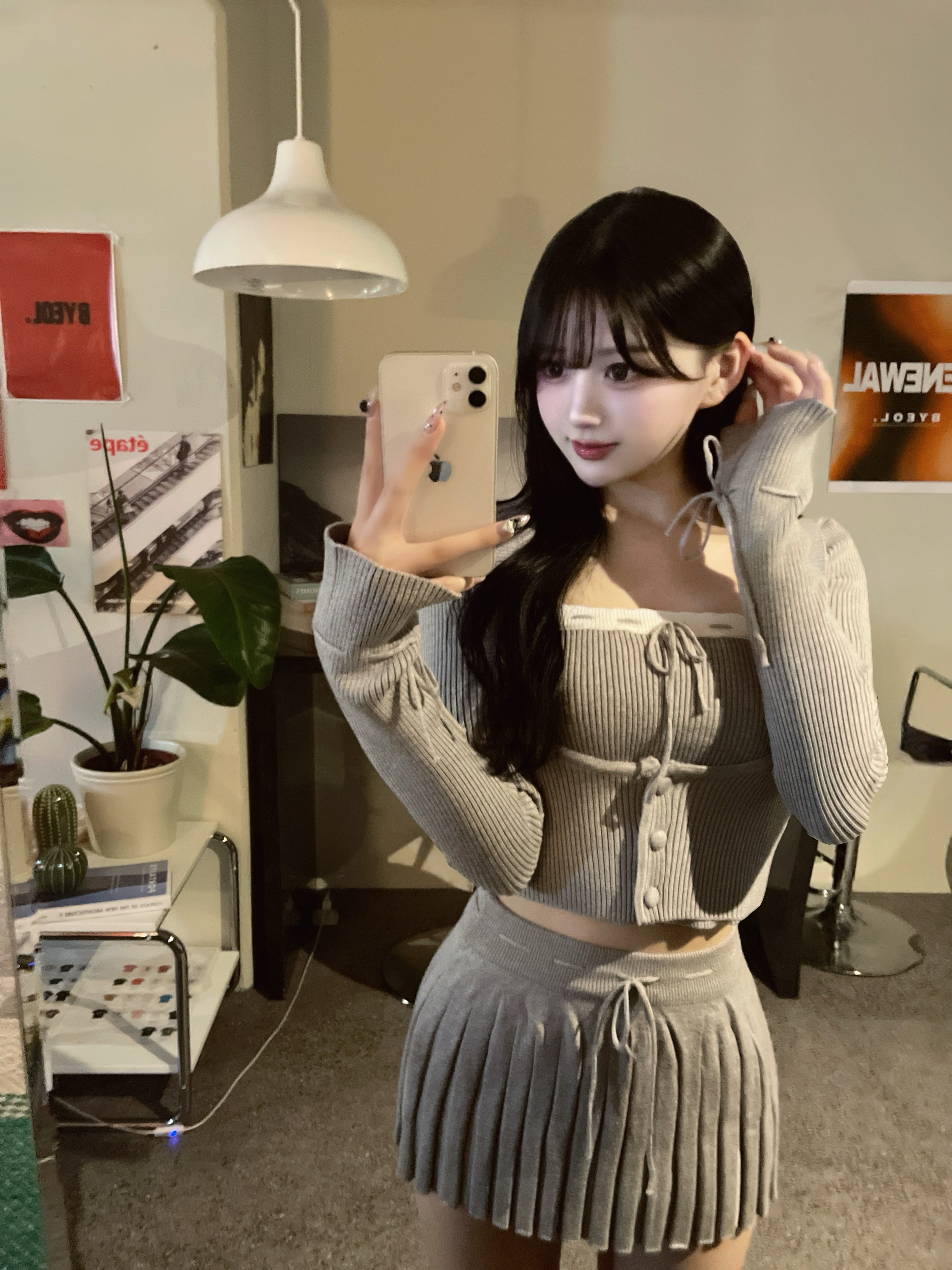 ニットプリーツセットアップ KR30042