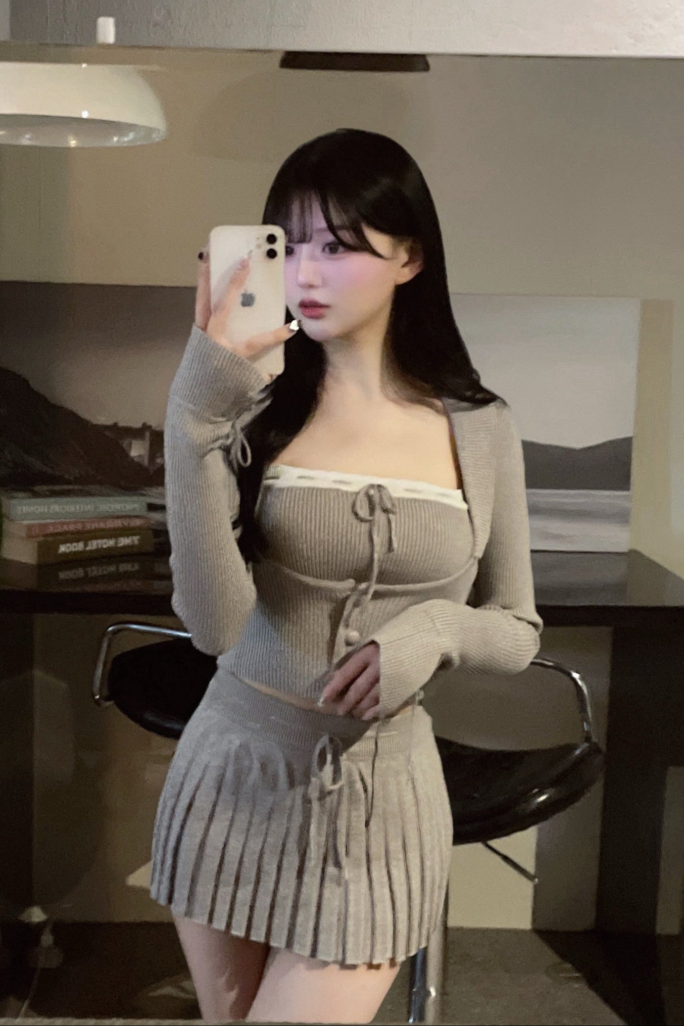 ニットプリーツセットアップ KR30042