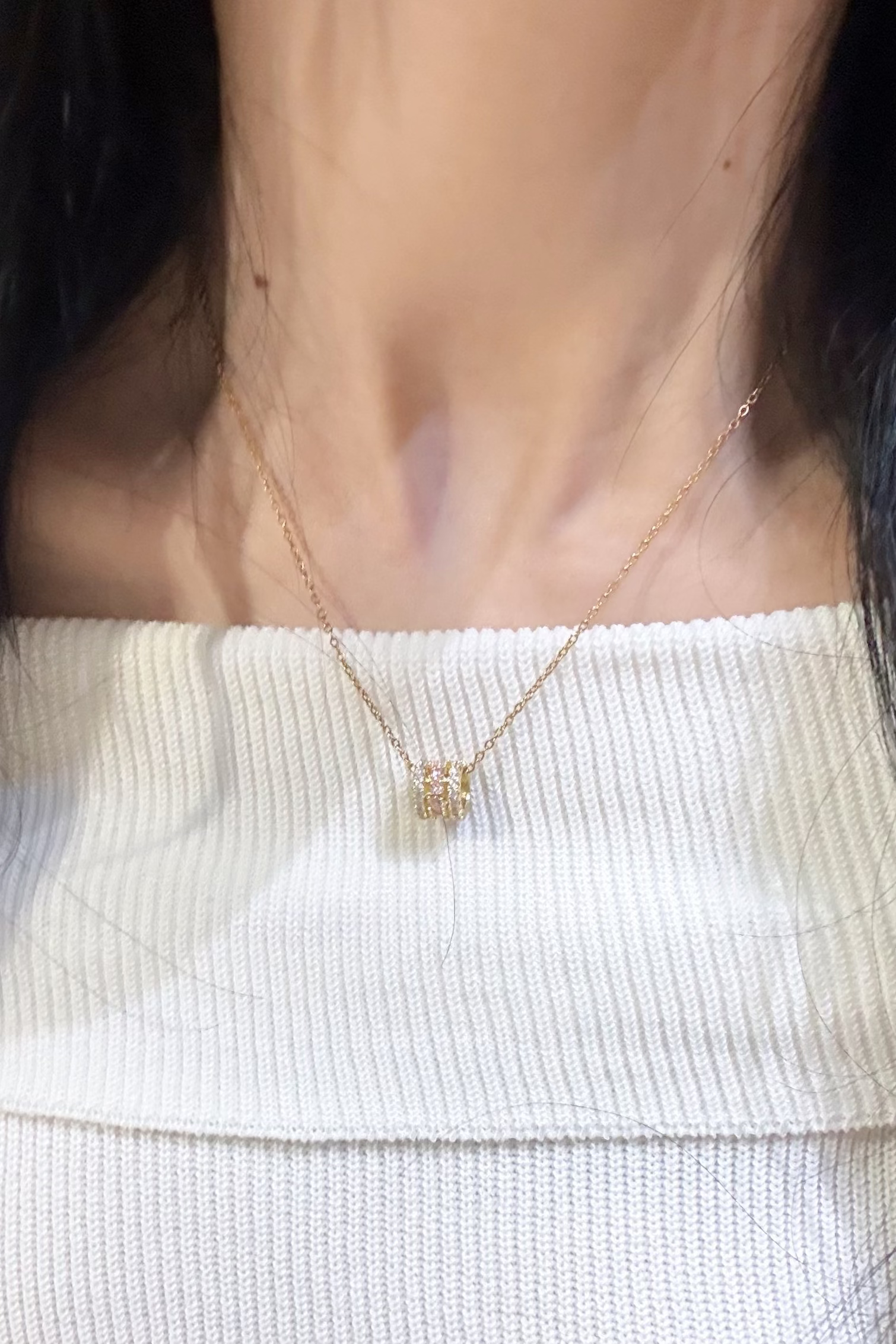 バレルペンダントチェーンネックレス KR15585