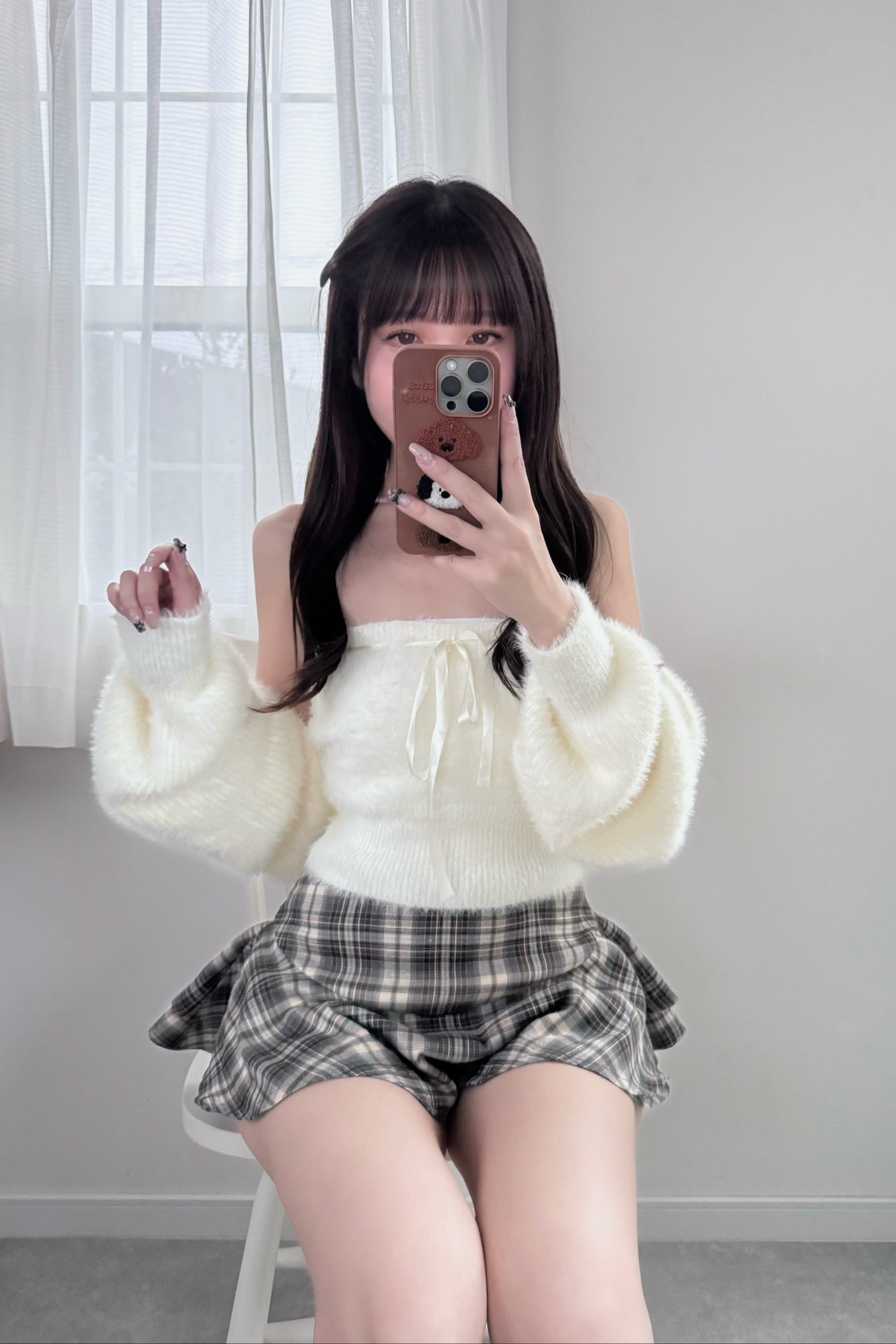 フェザーリボンオフショルトップス KR13965