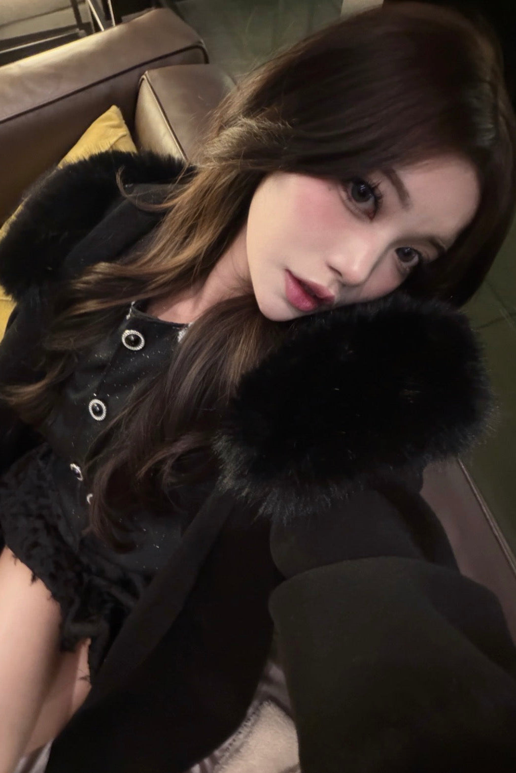 ボリュームファーデザインコート KR30384