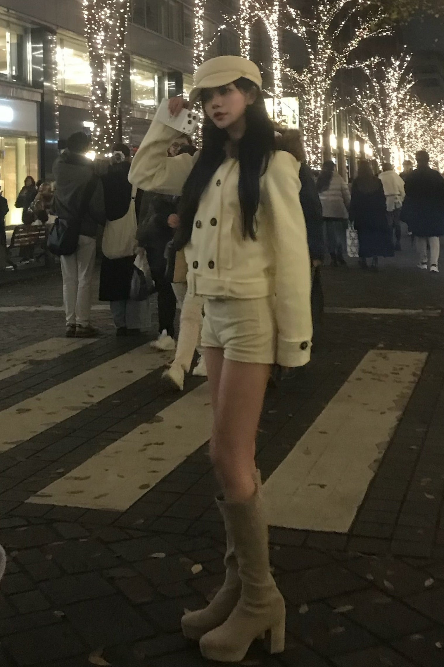 ダブルボタンデザインコート KR30380