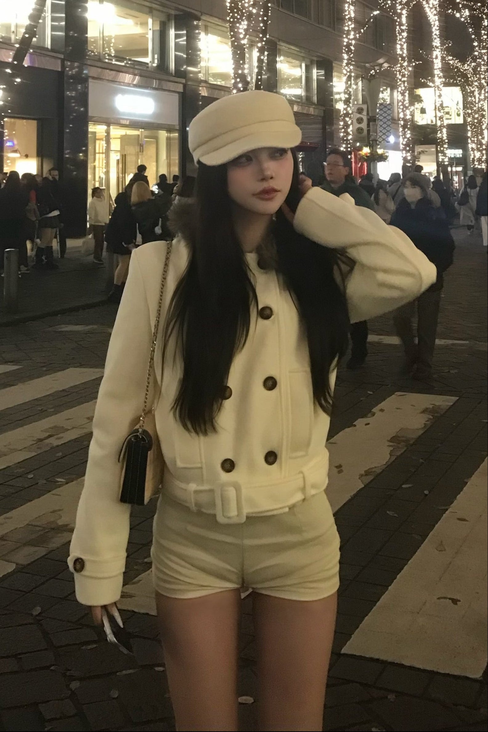 ダブルボタンデザインコート KR30380