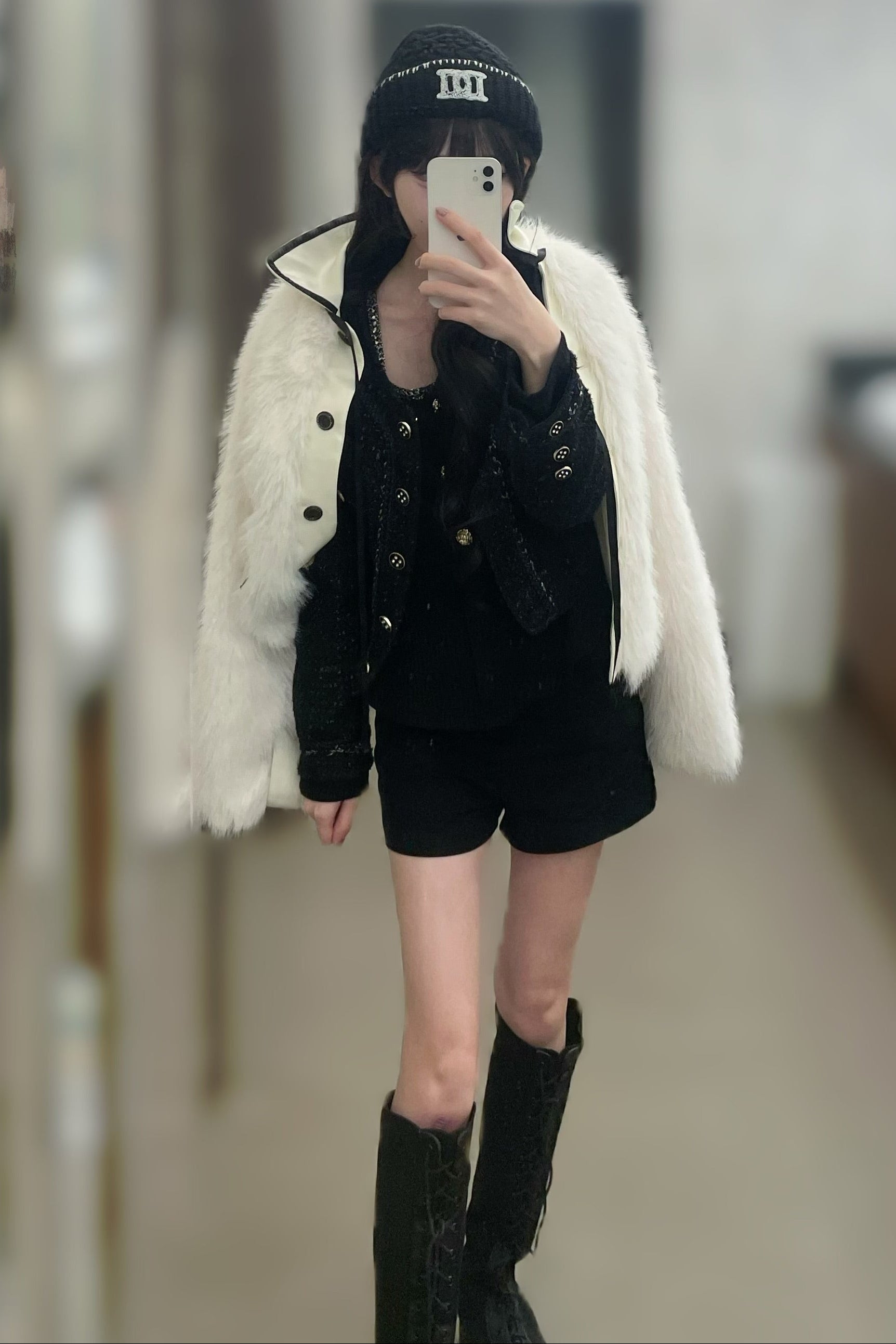 フレンチリボンファーコート KR30096