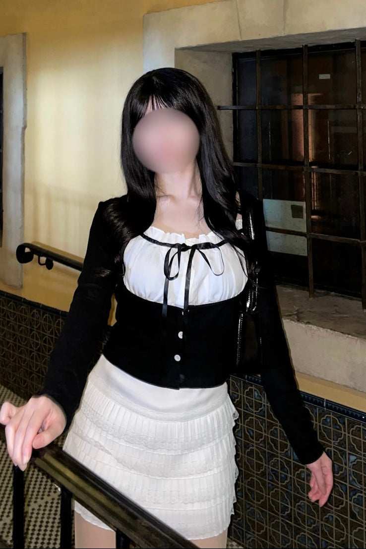 リボンフレンチカットソー KR14443