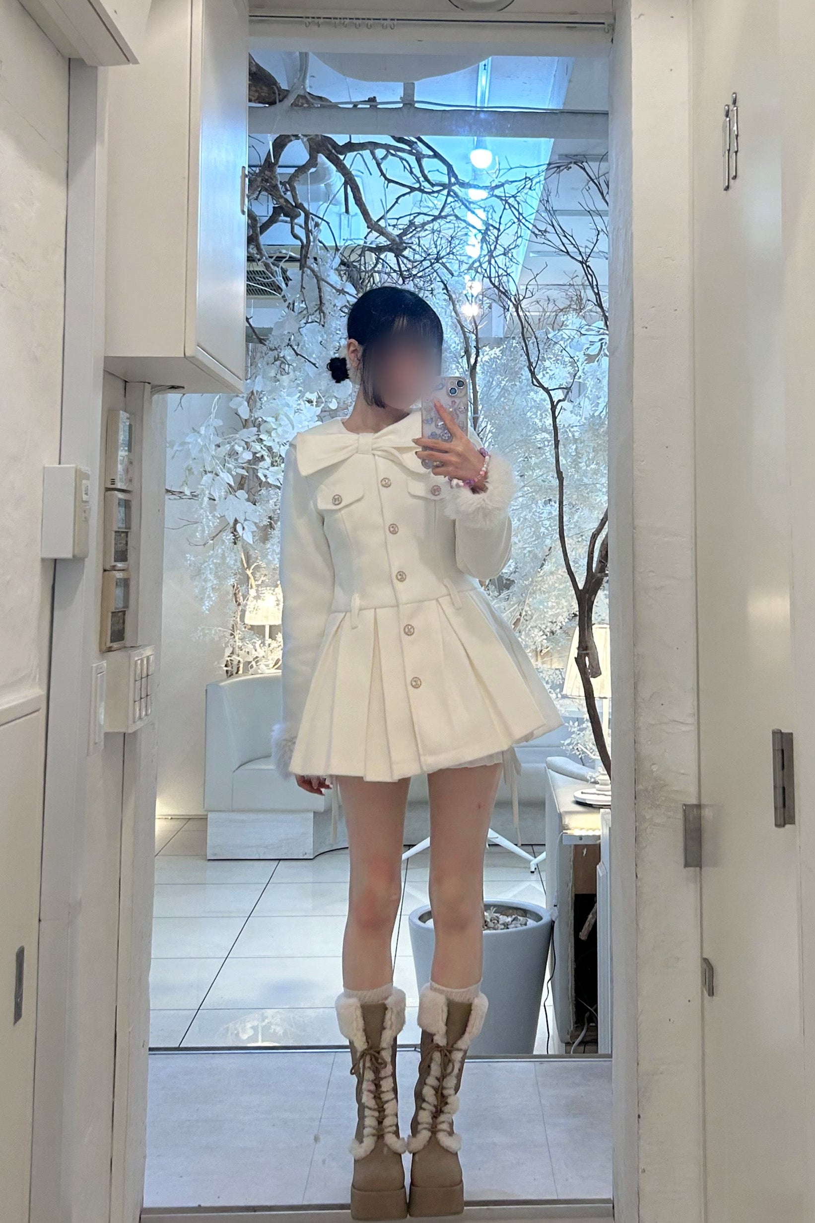 リボンファーコート KR30063