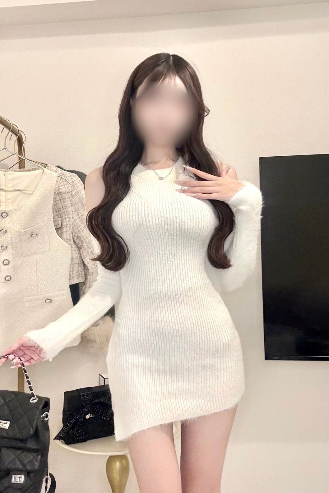 ホルターネックシャギーニット KR13490