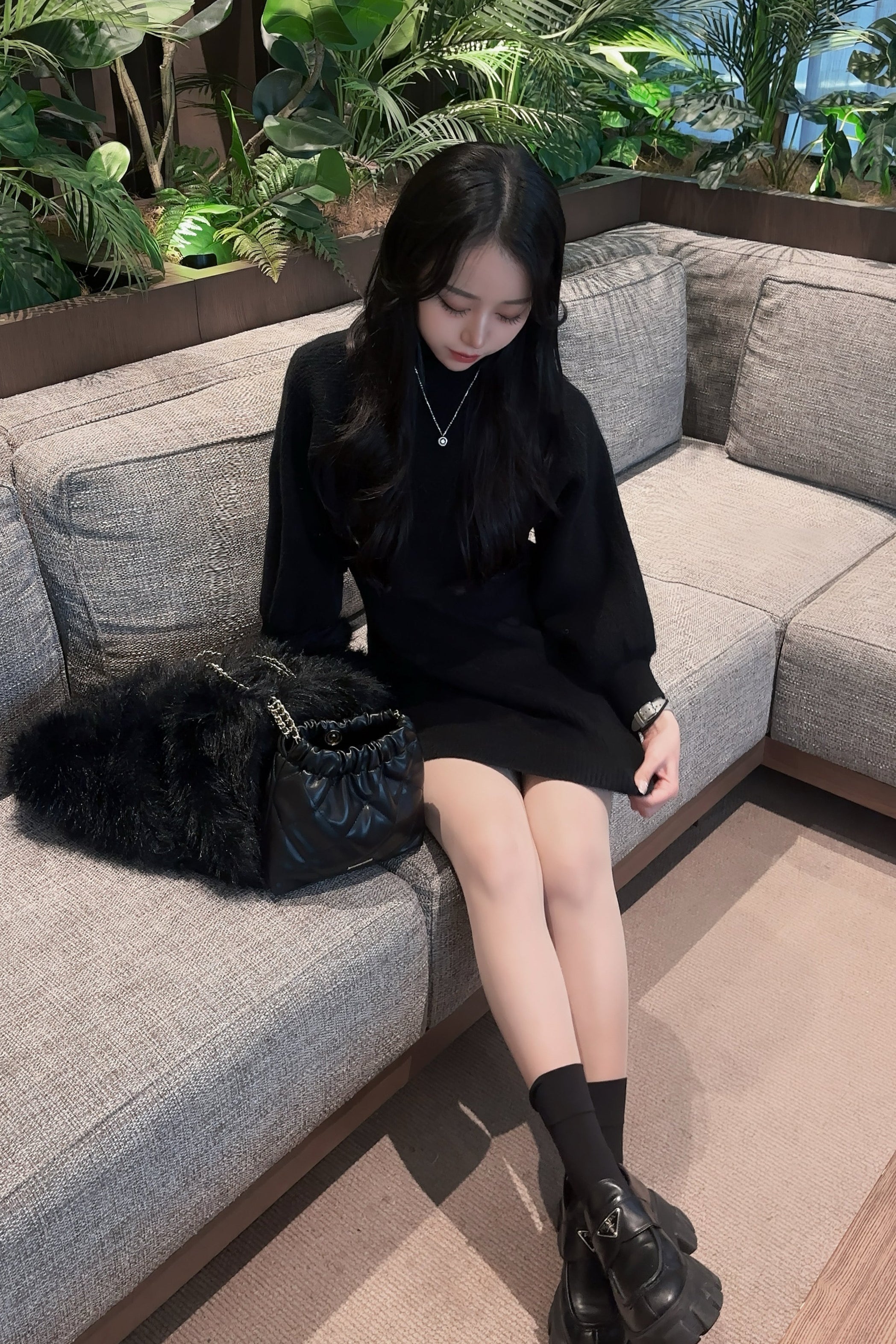 シンプルニットセットワンピース KR12522