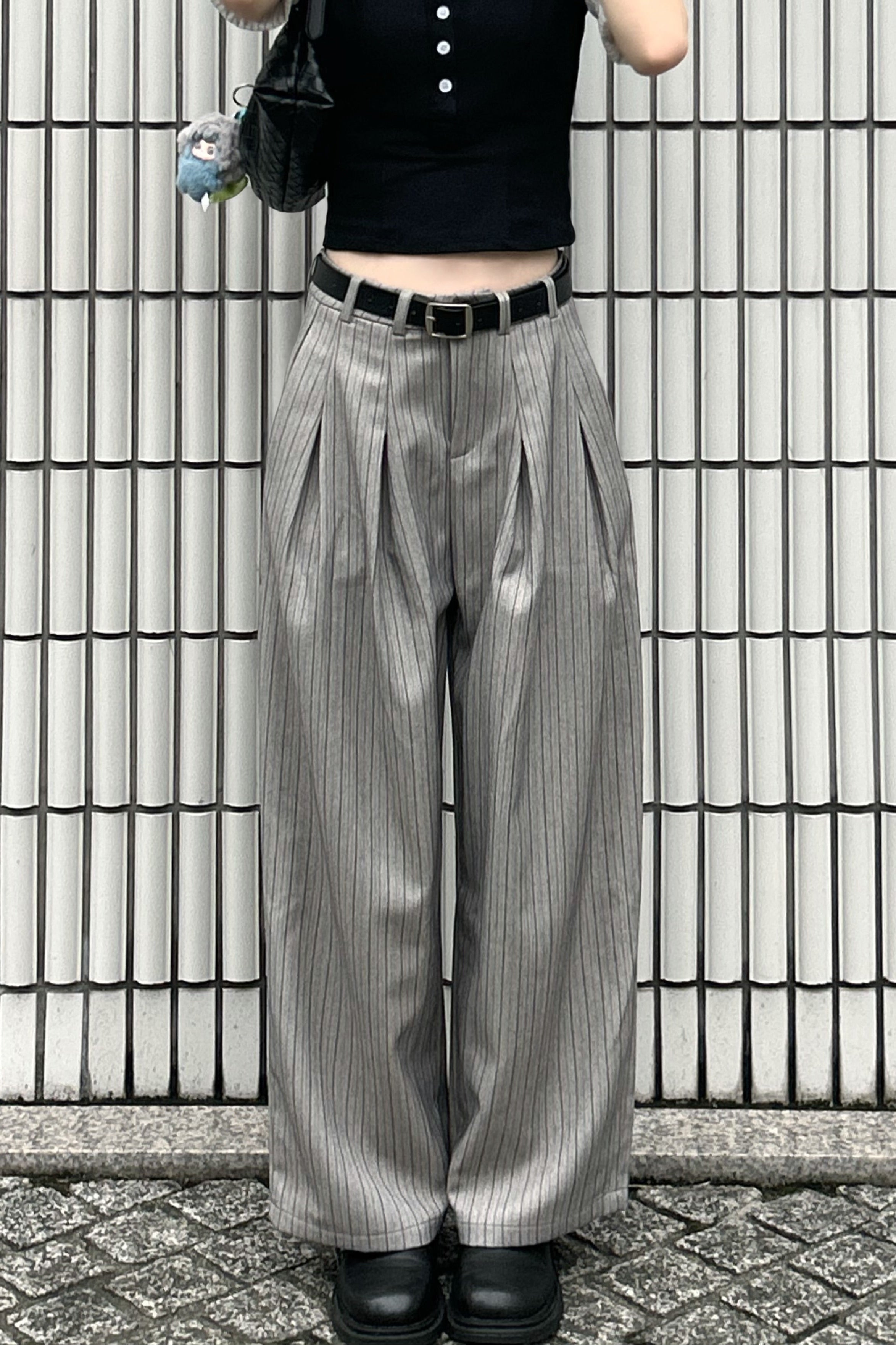 ハイウエストストライプスラックス KR15251