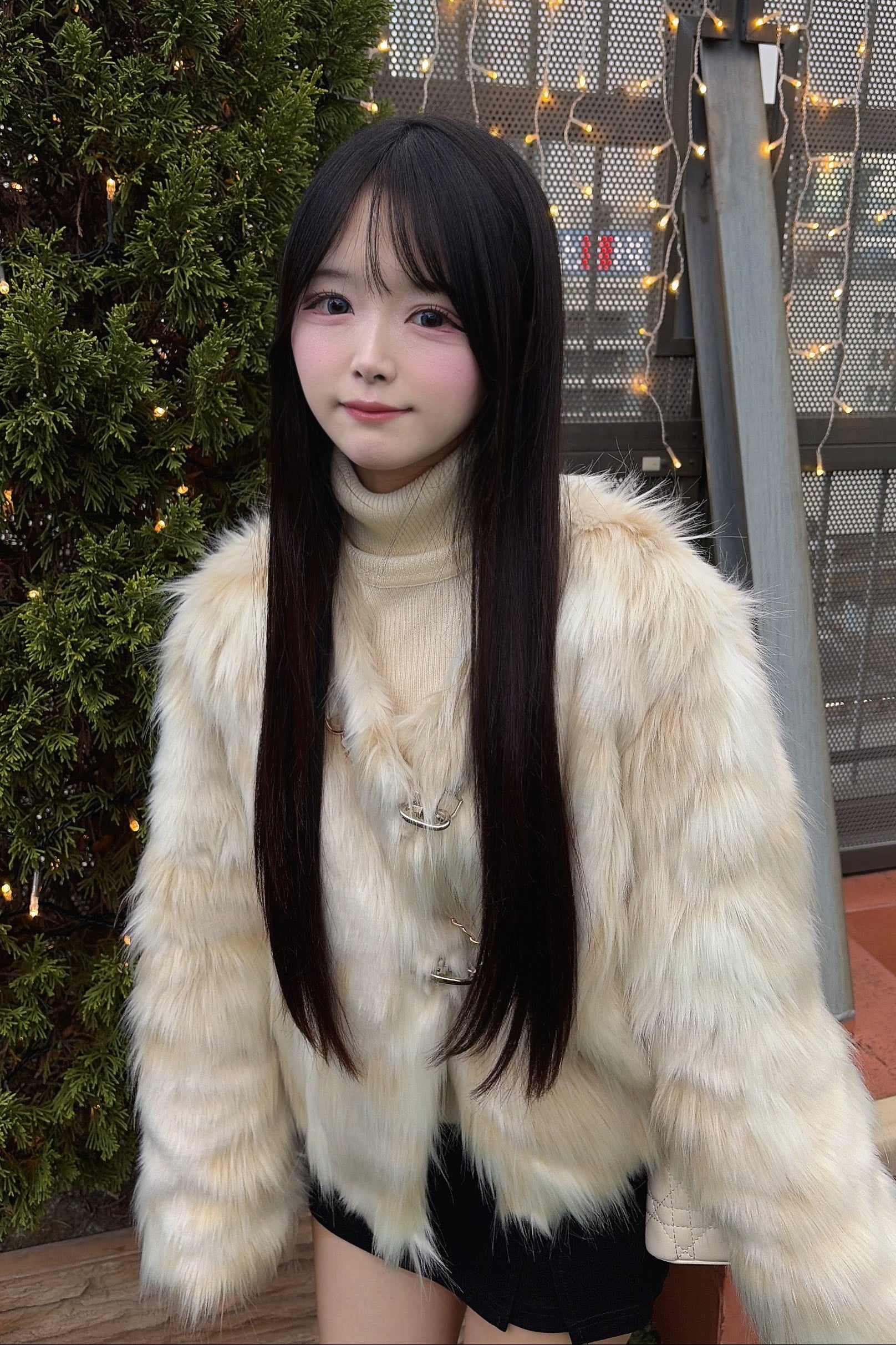 ミックスファーコート KR30203