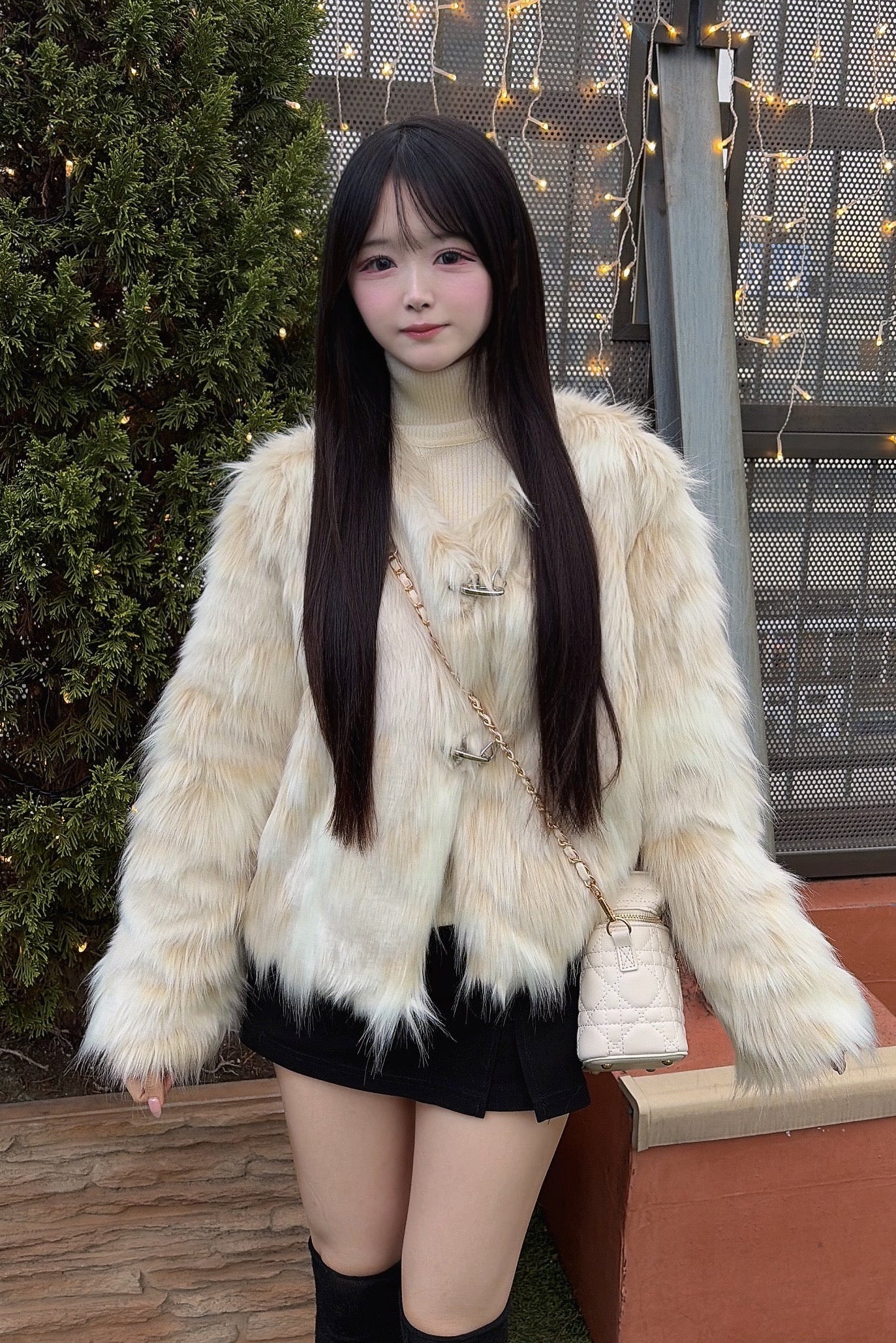 ミックスファーコート KR30203