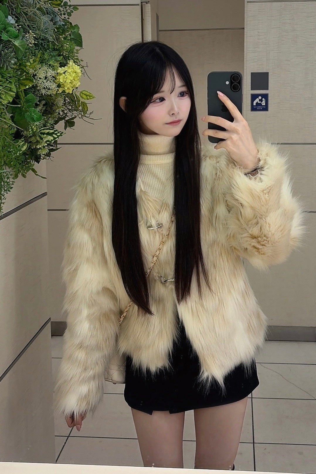 ミックスファーコート KR30203