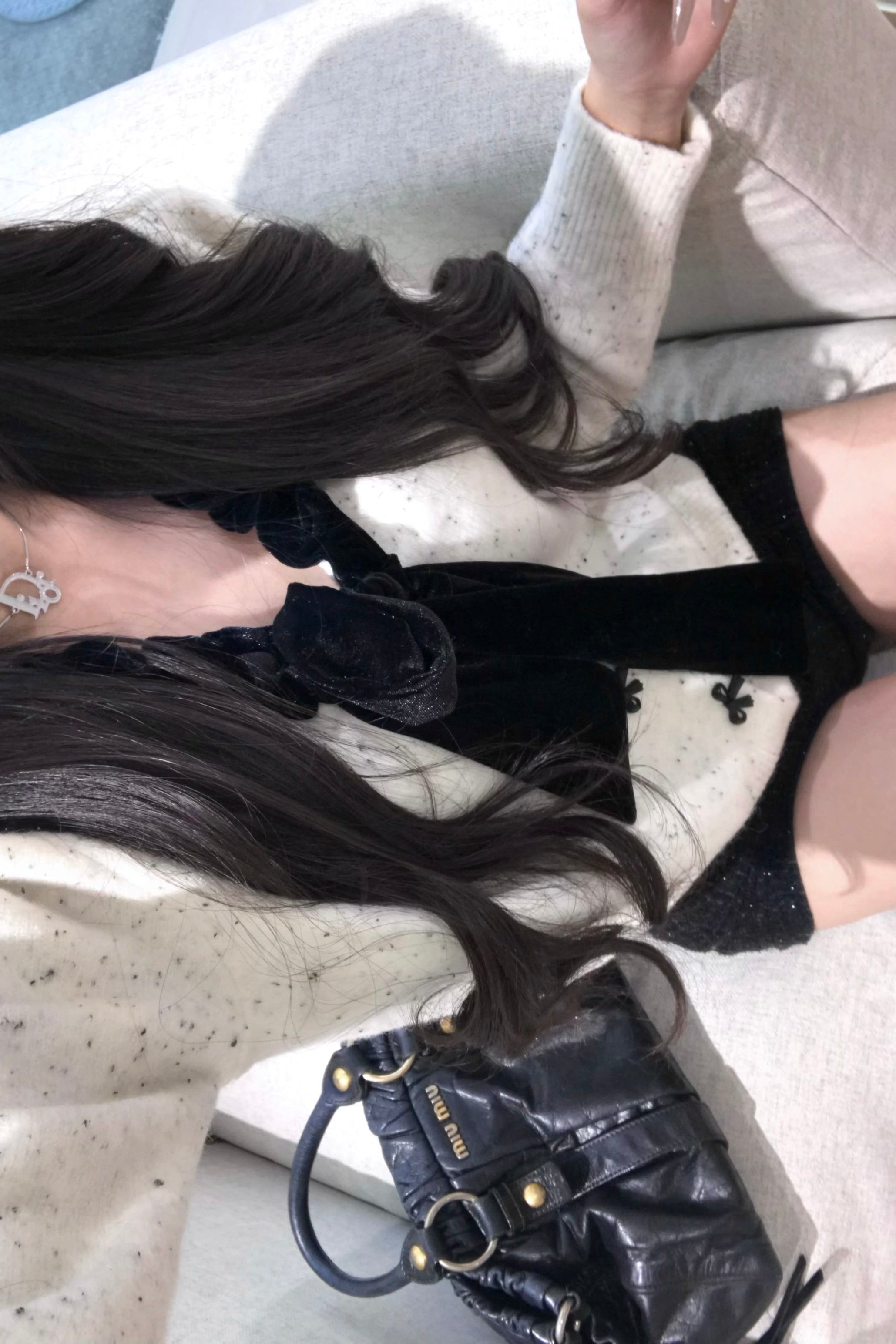 ベルベットリボンカーディガン KR13746