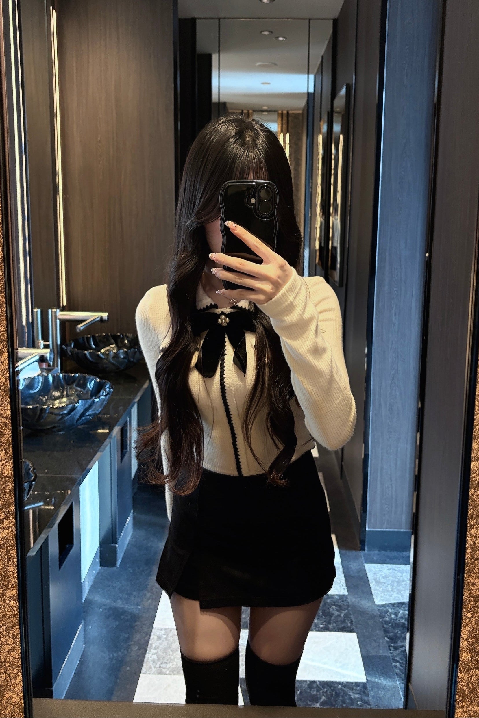 フロントリボンニットカーディガン KR14276