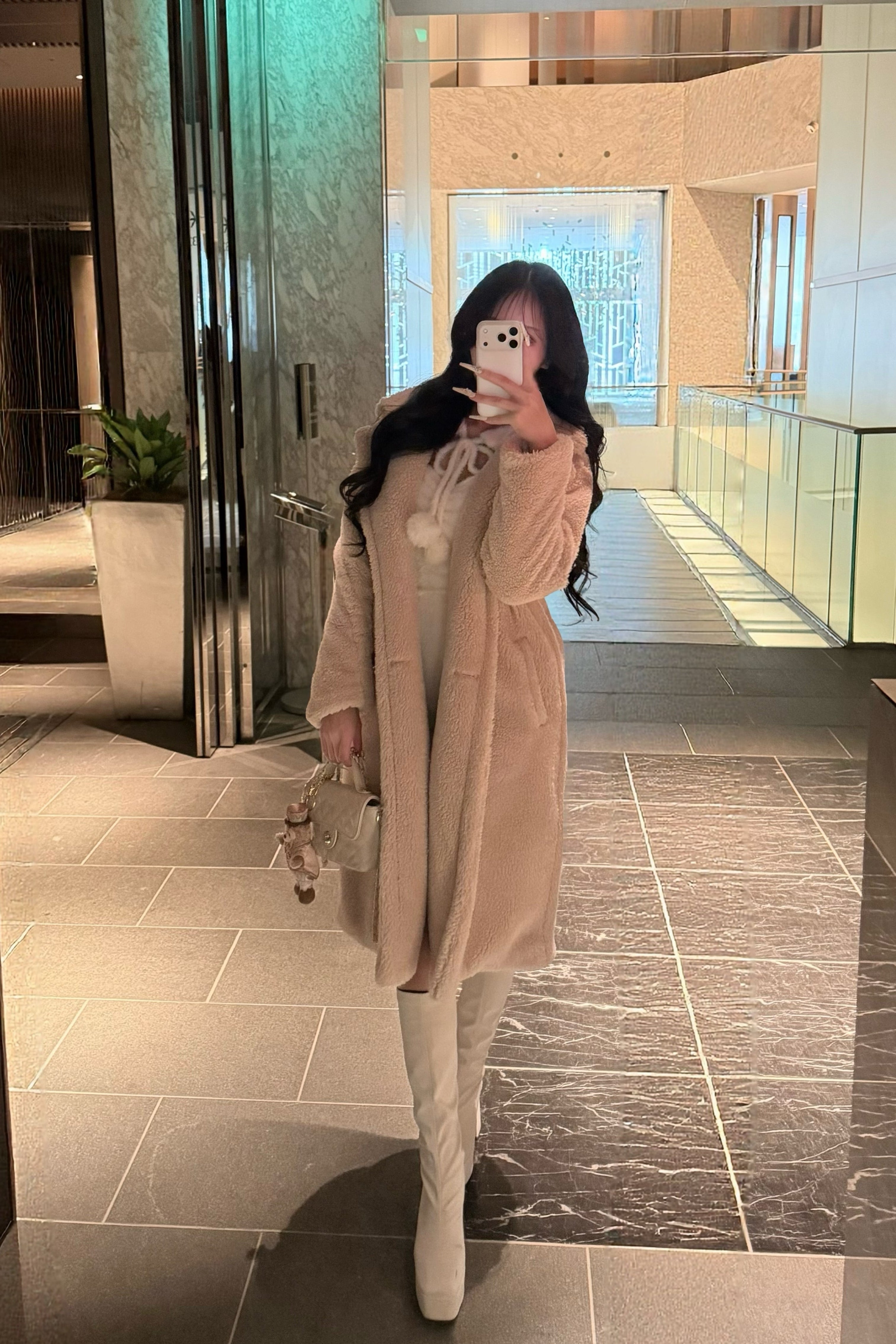 シンプルファーロングコート KR30414