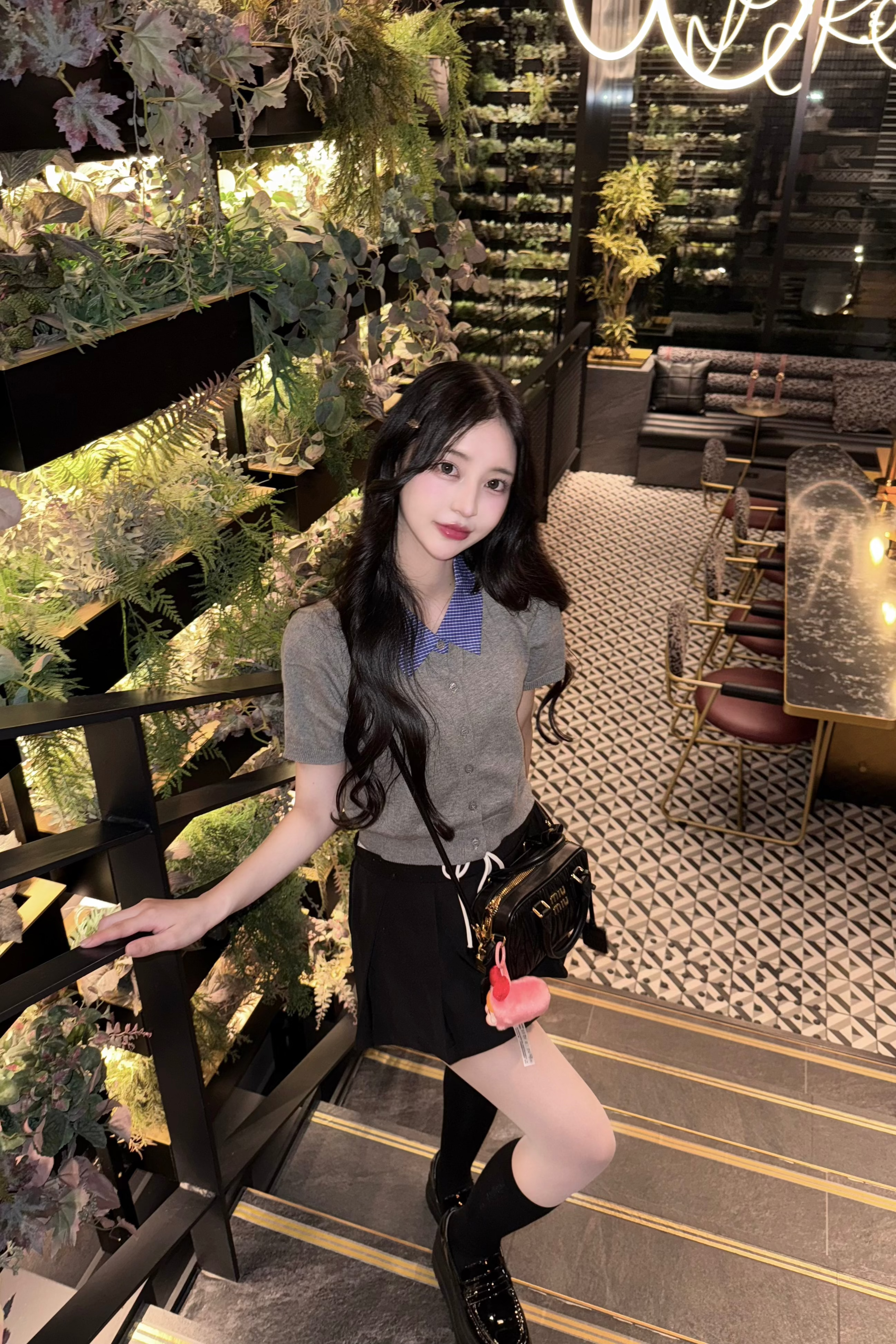 blue knit tops KR10204