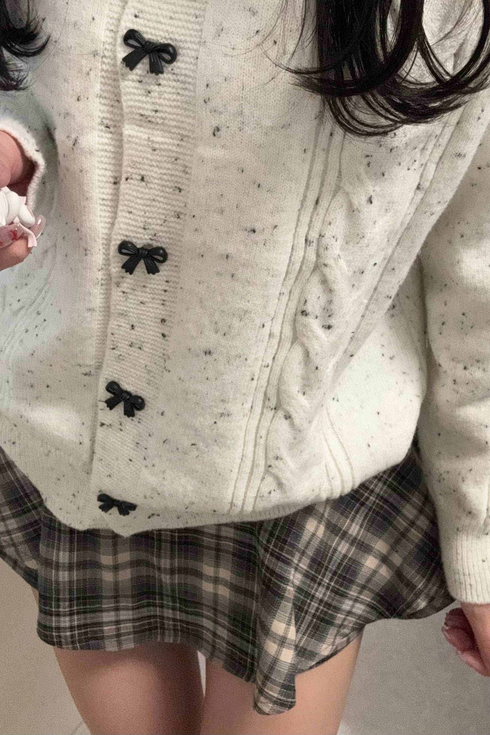 フロントリボンミックスカーディガン KR13267