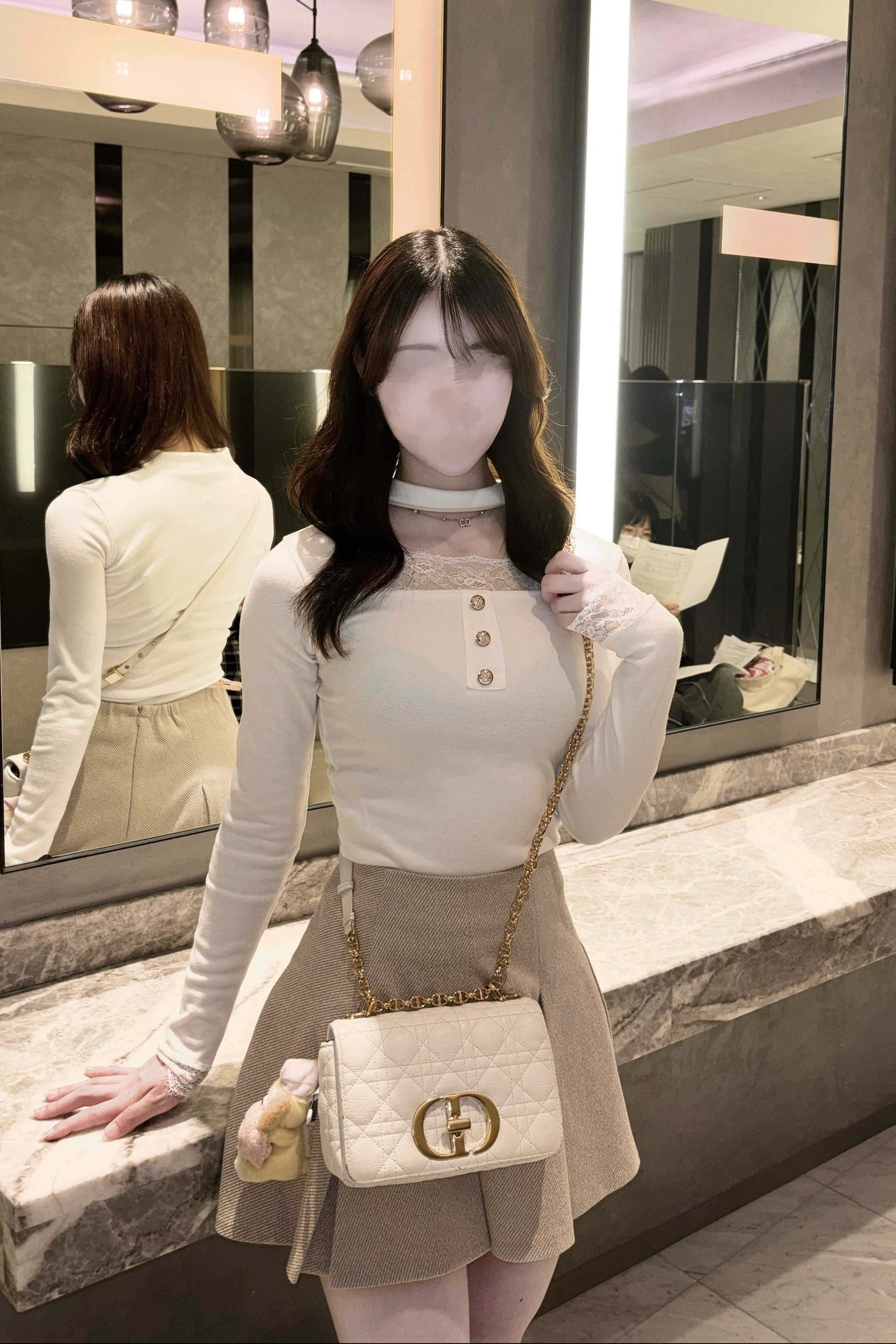 チョーカーネックレースボタントップス KR14337