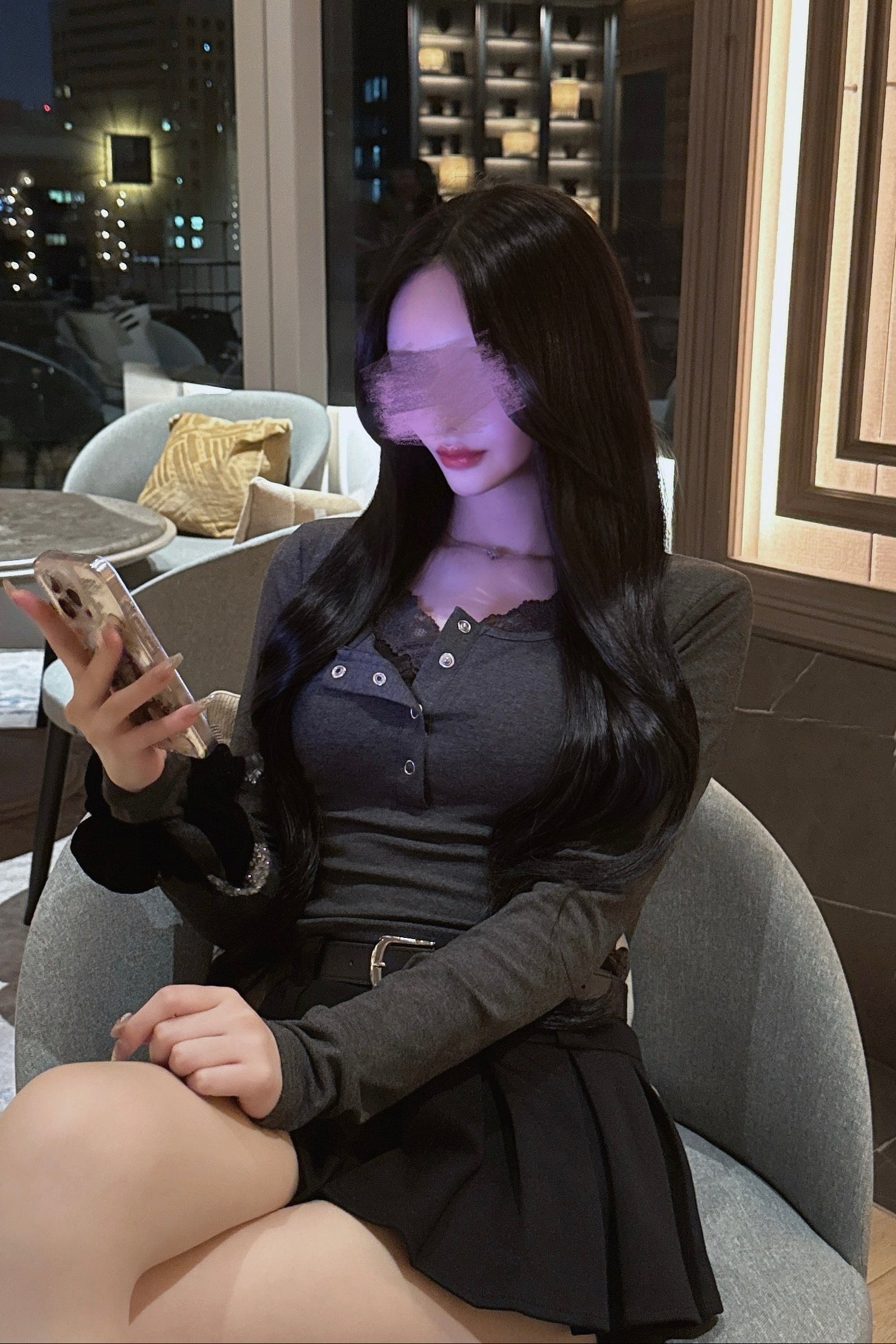 レイヤードVネックシアートップス KR14570