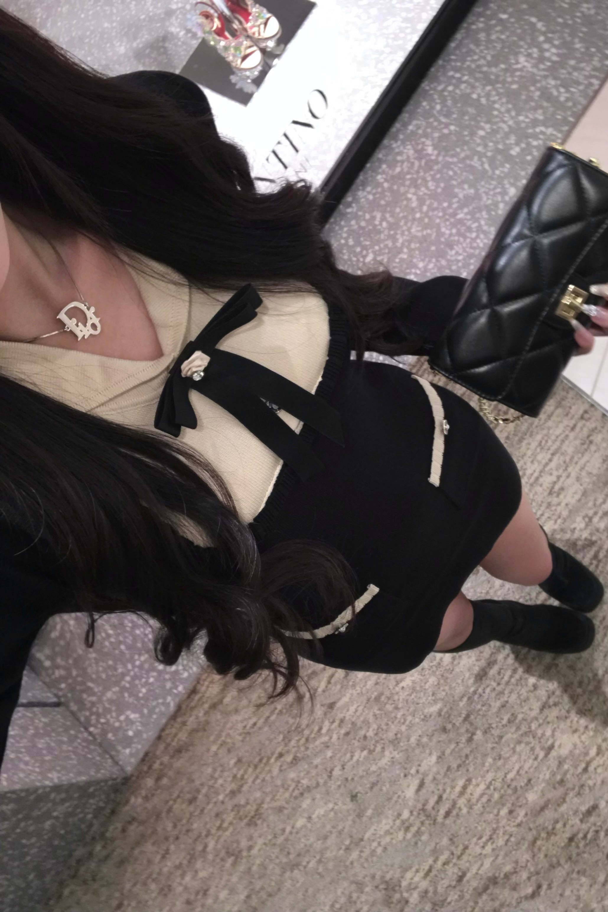 キルティングミニショルダーバッグ KR13407