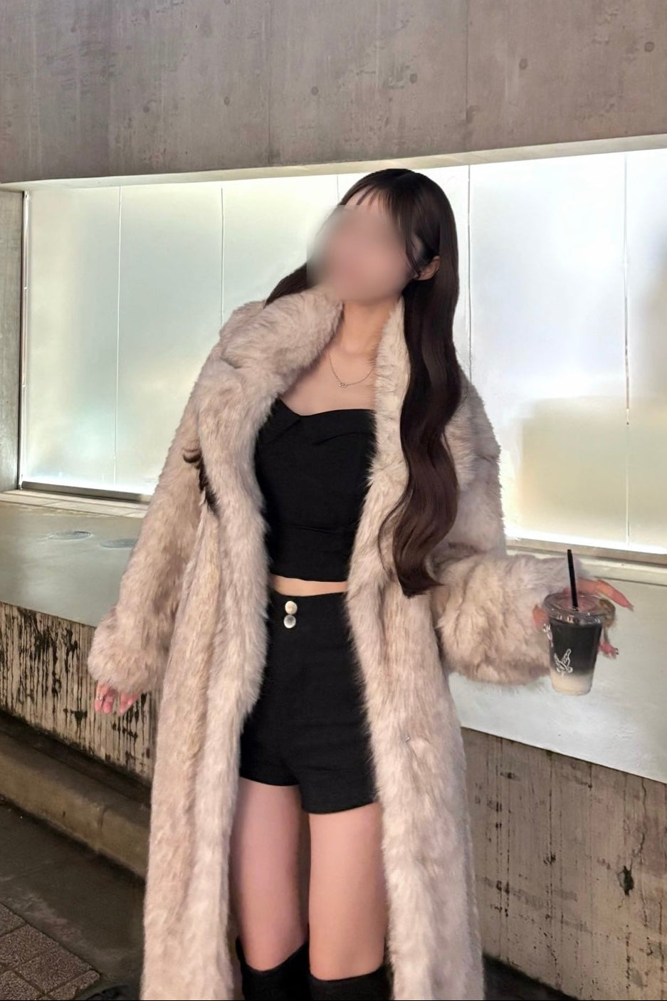 ロングファーコート KR30183