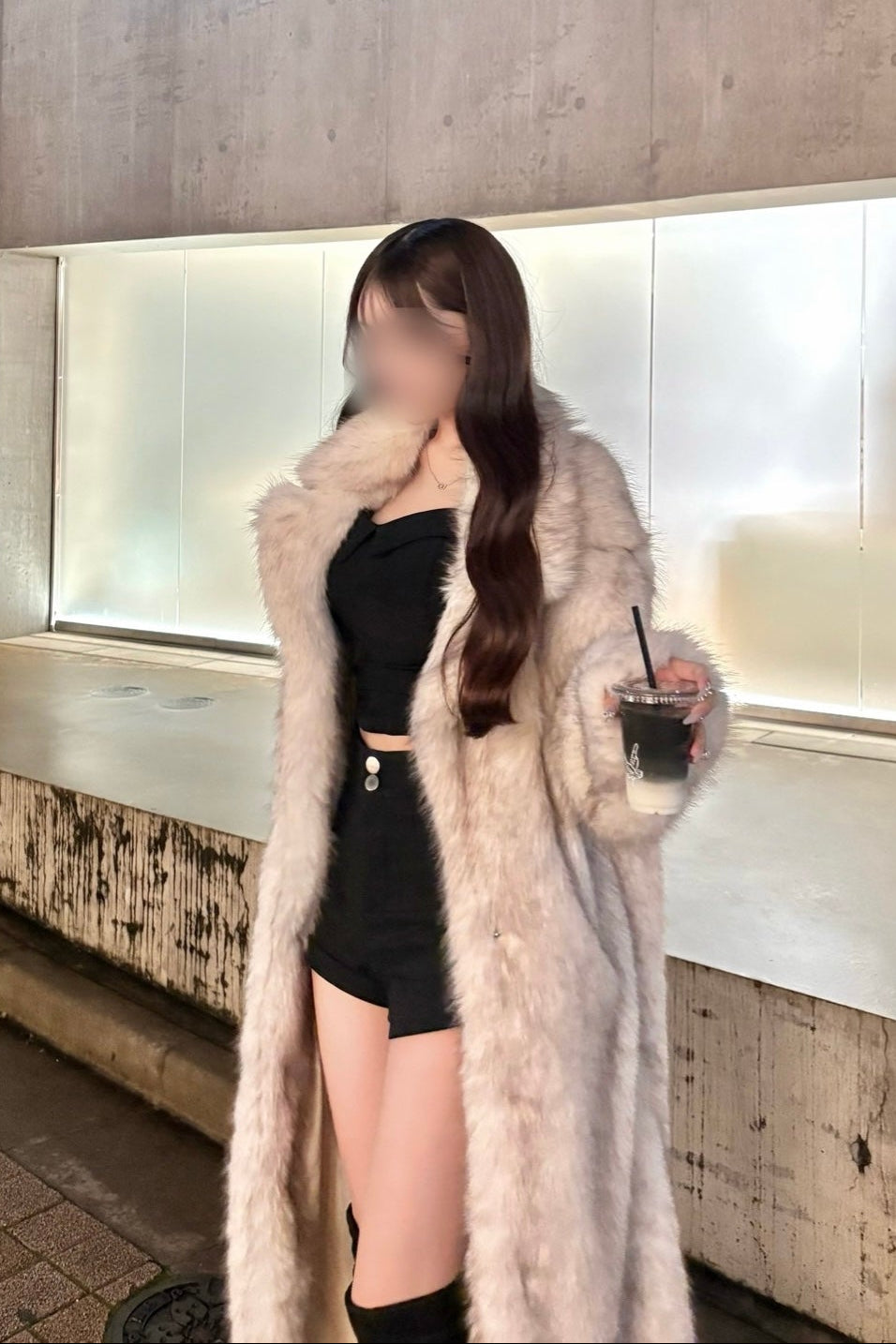 ロングファーコート KR30183