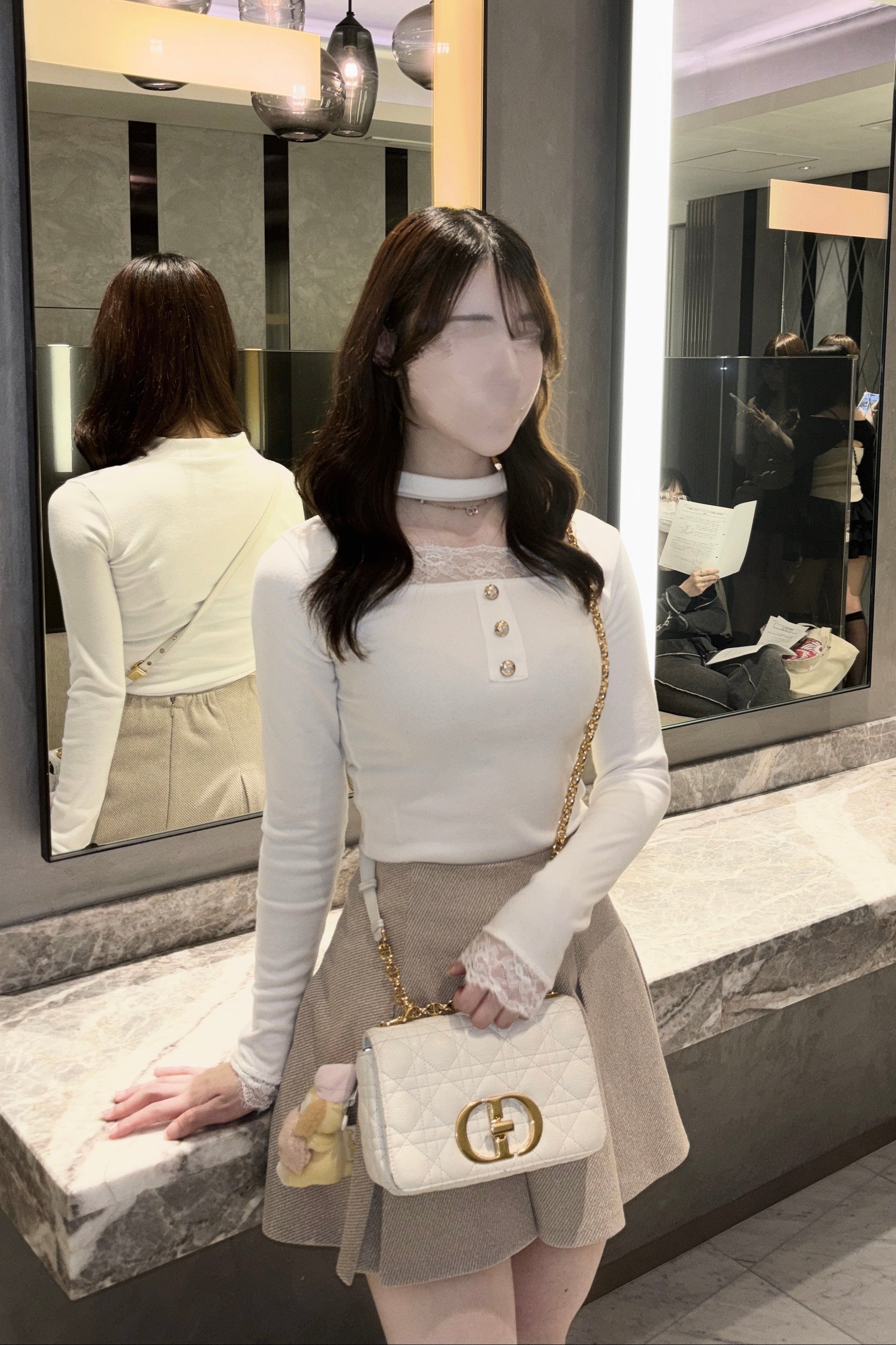 チョーカーネックレースボタントップス KR14337