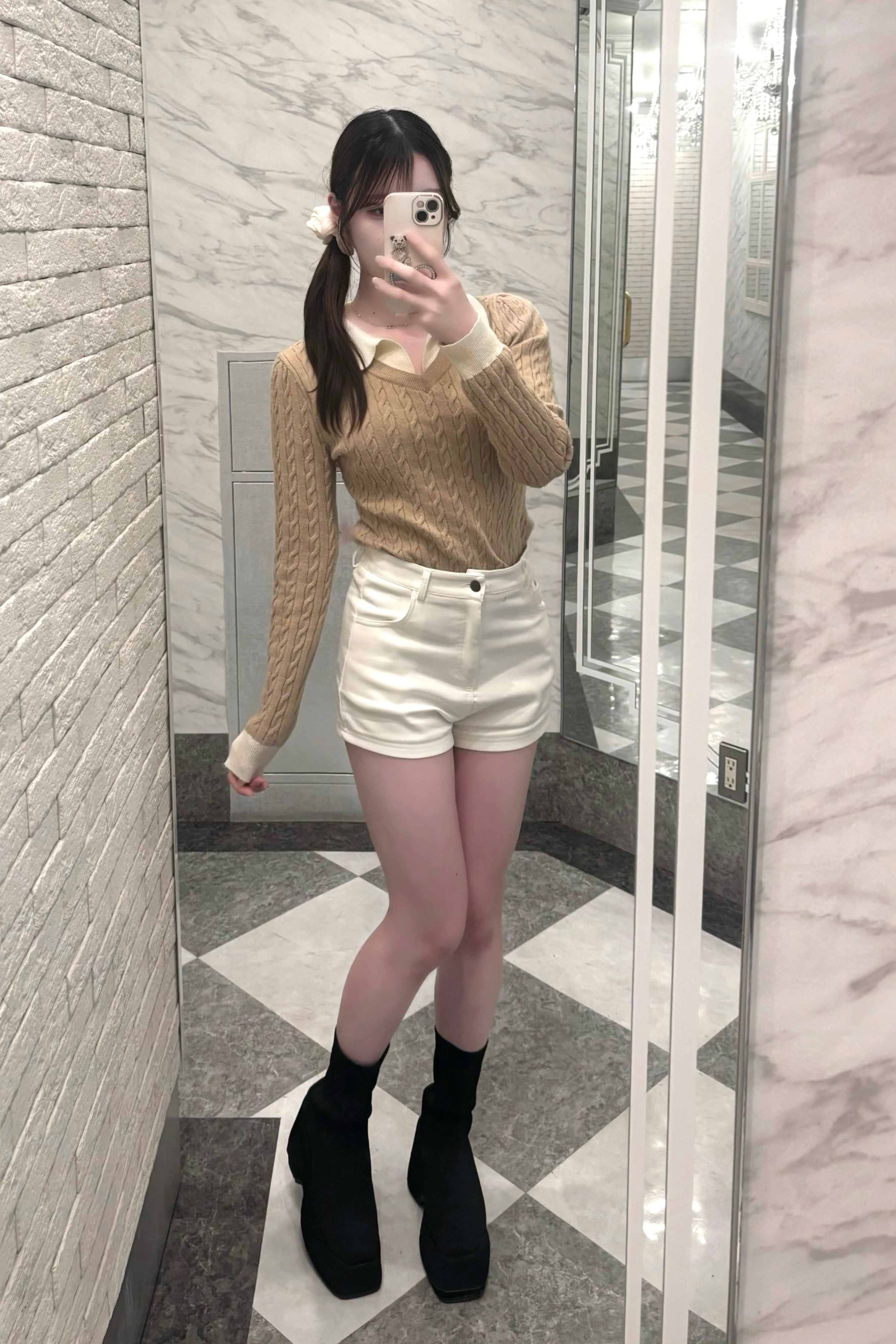 ホワイトショートパンツ KR14336